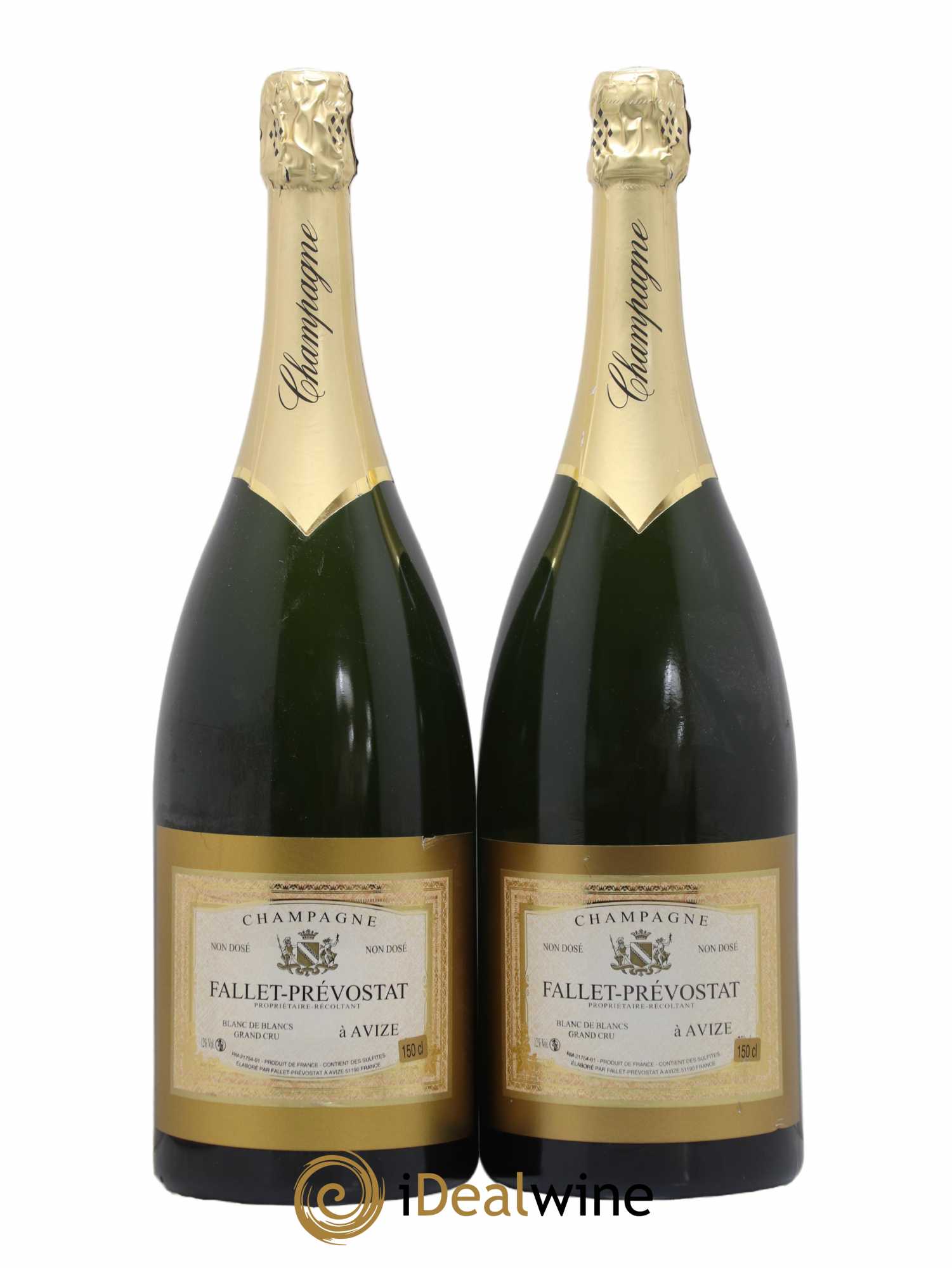 Champagne Grand cru Blanc de blancs non dosé Domaine Fallet Prévostat - Posten von 2 Magnum - 0