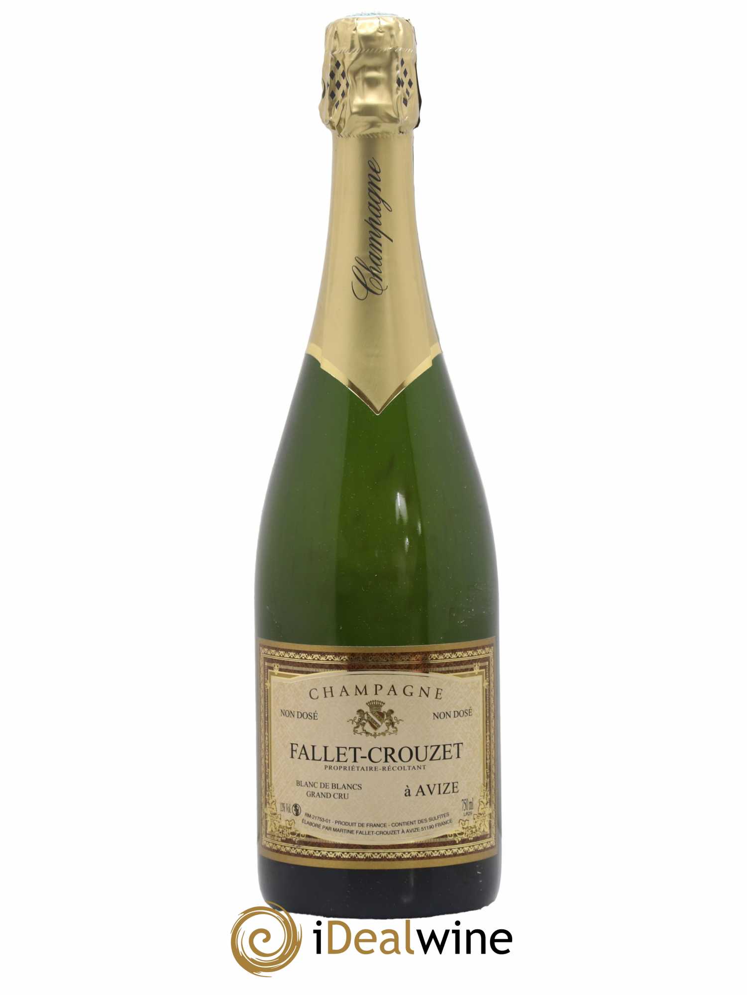 Champagne Grand cru Blanc de blancs non dosé Domaine Fallet Crouzet - Posten von 1 Flasche - 0
