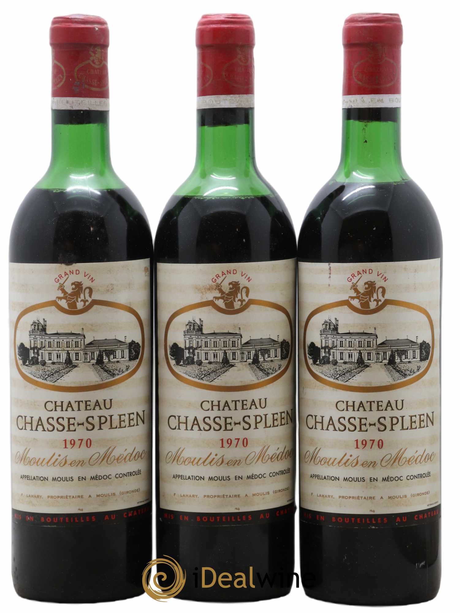 Château Chasse Spleen 1970 - Lot de 3 bouteilles - 0