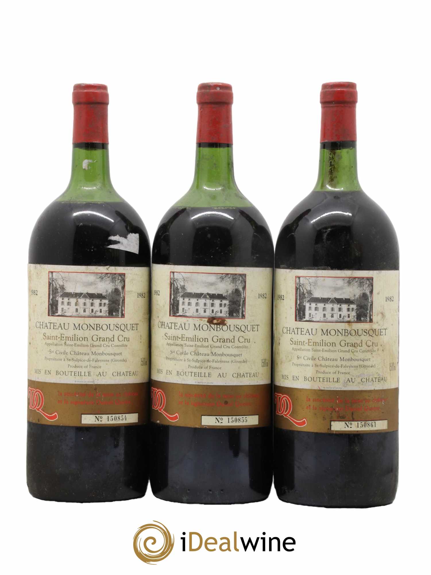 Château Monbousquet Grand Cru Classé 1982 - Lot de 3 magnums - 0