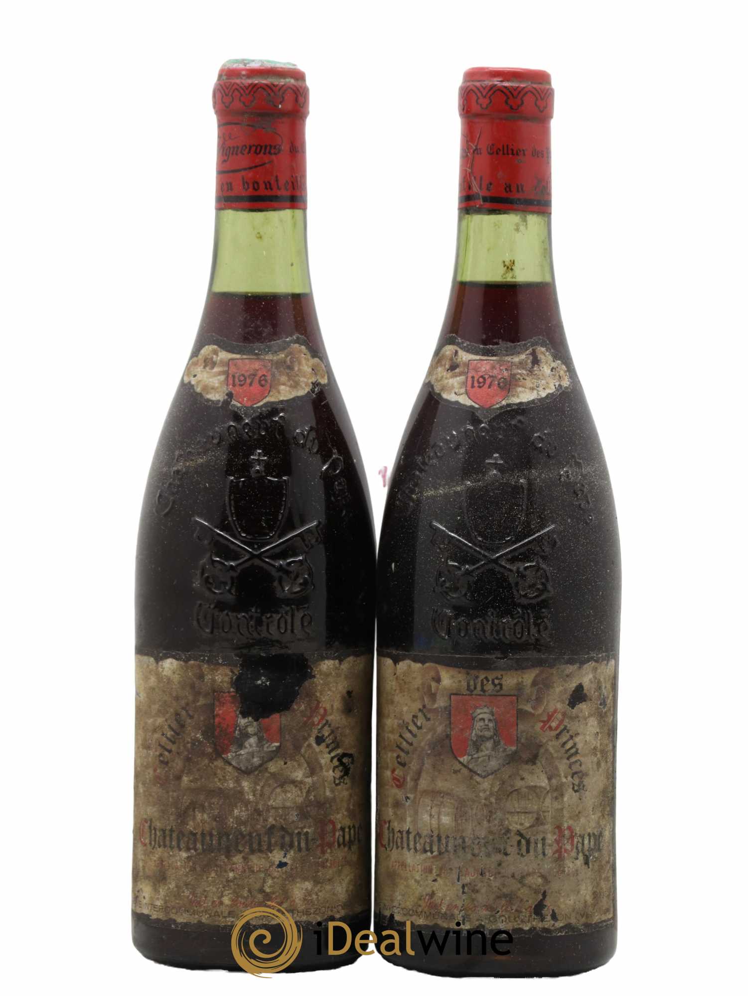 Châteauneuf-du-Pape Cellier Des Princes 1976 - Lot de 2 bouteilles - 0