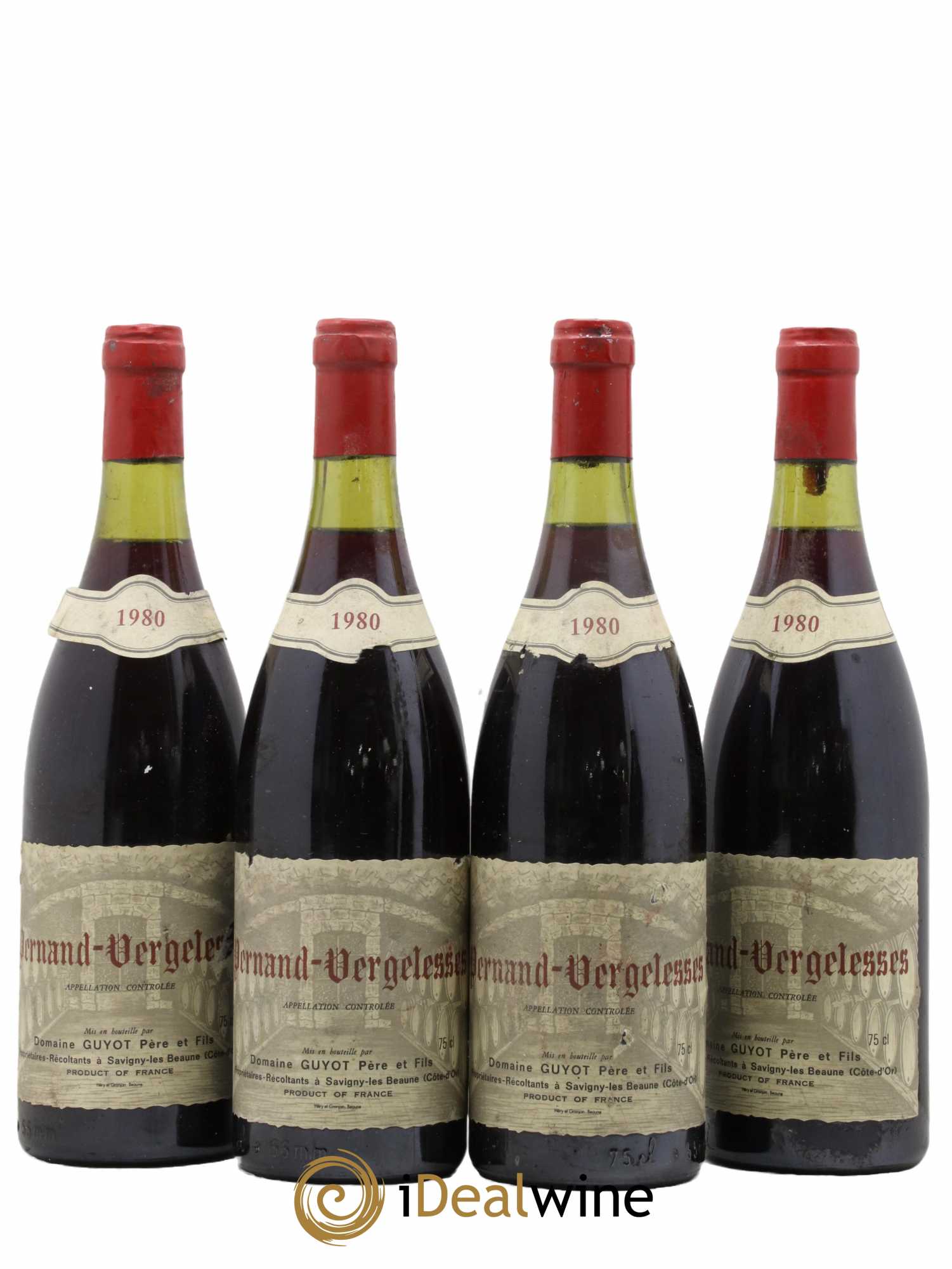 Pernand-Vergelesses Guyot 1980 - Lot de 4 bouteilles - 0