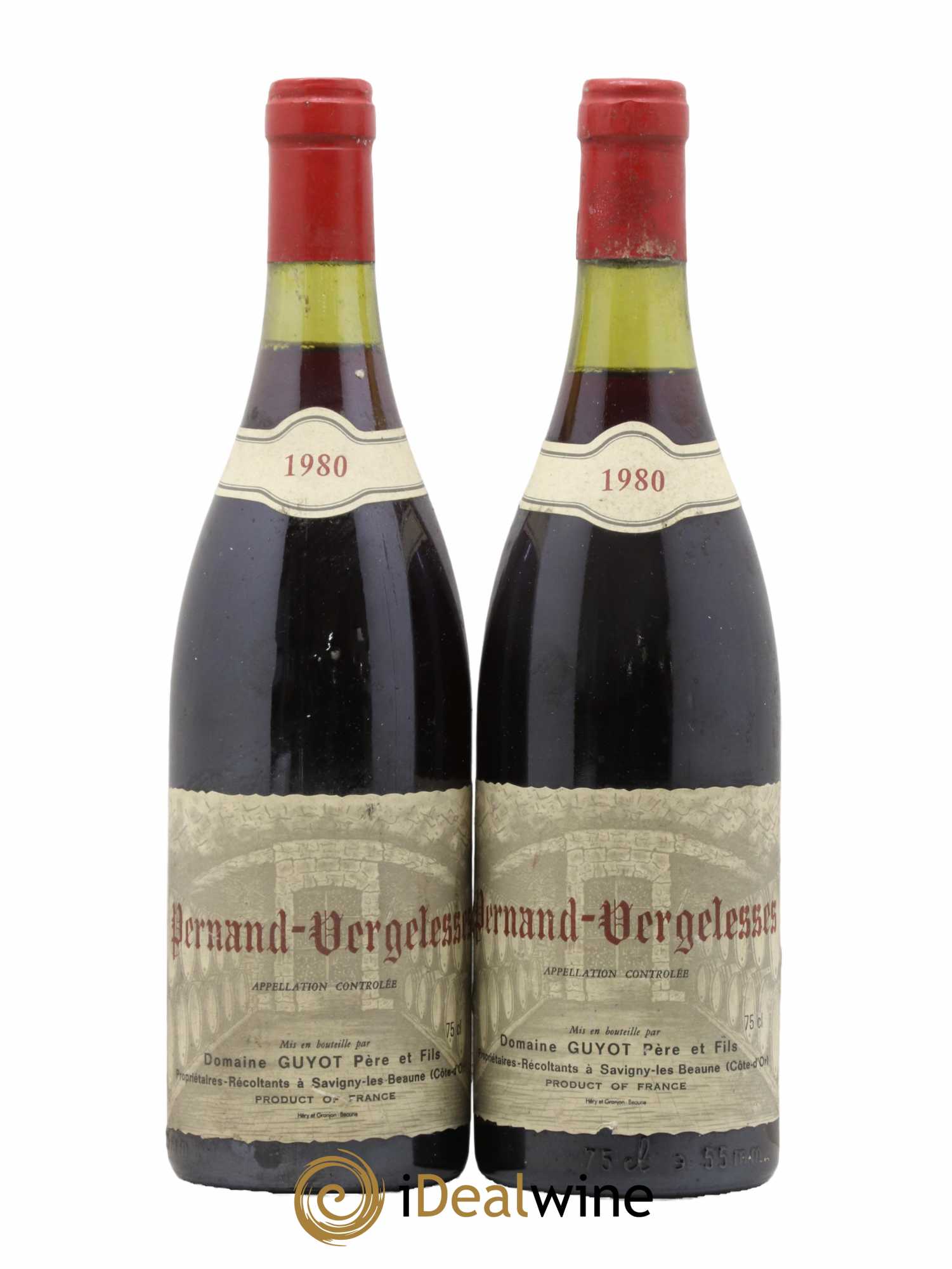 Pernand-Vergelesses Guyot 1980 - Lot de 2 bouteilles - 0
