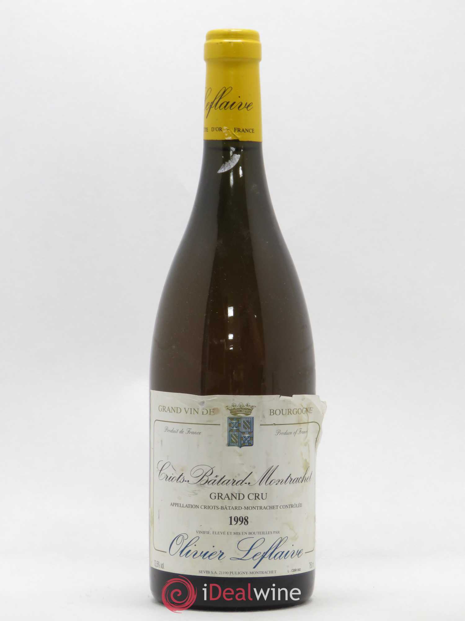 Criots-Bâtard-Montrachet Grand Cru Olivier Leflaive 1998 - Lot de 1 bouteille - 0