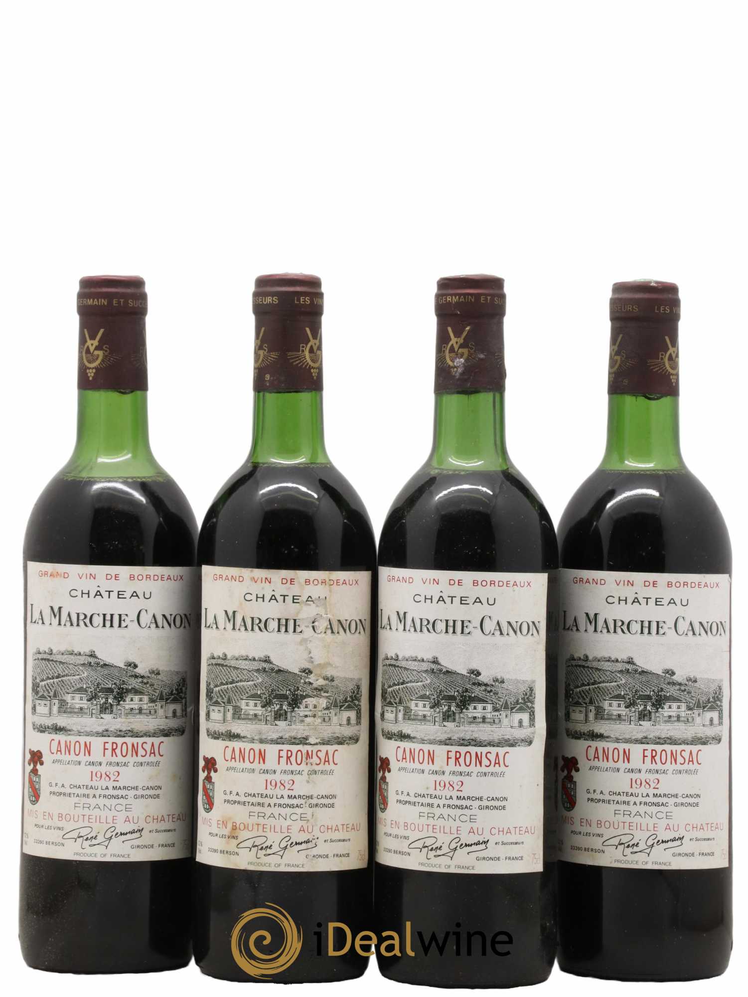 Canon-Fronsac Château La Marche 1982 - Lot de 4 bouteilles - 0