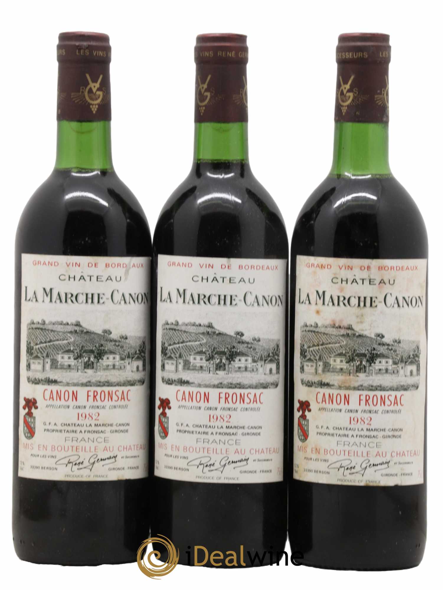 Canon-Fronsac Château La Marche 1982 - Lot de 3 bouteilles - 0