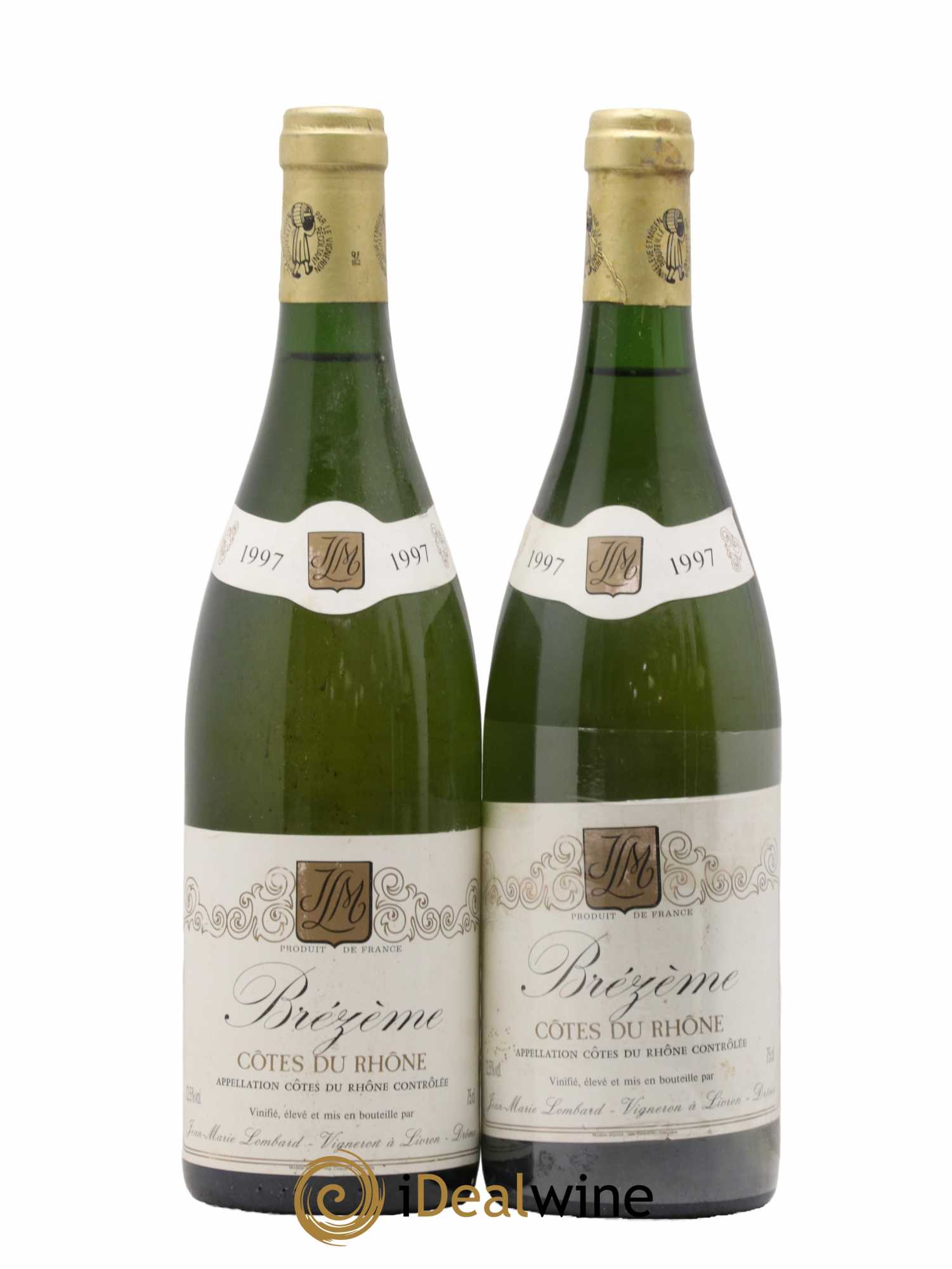 Côtes-du-Rhône Brezeme Jean Marie Lombard 1997 - Lot of 2 bottles - 0