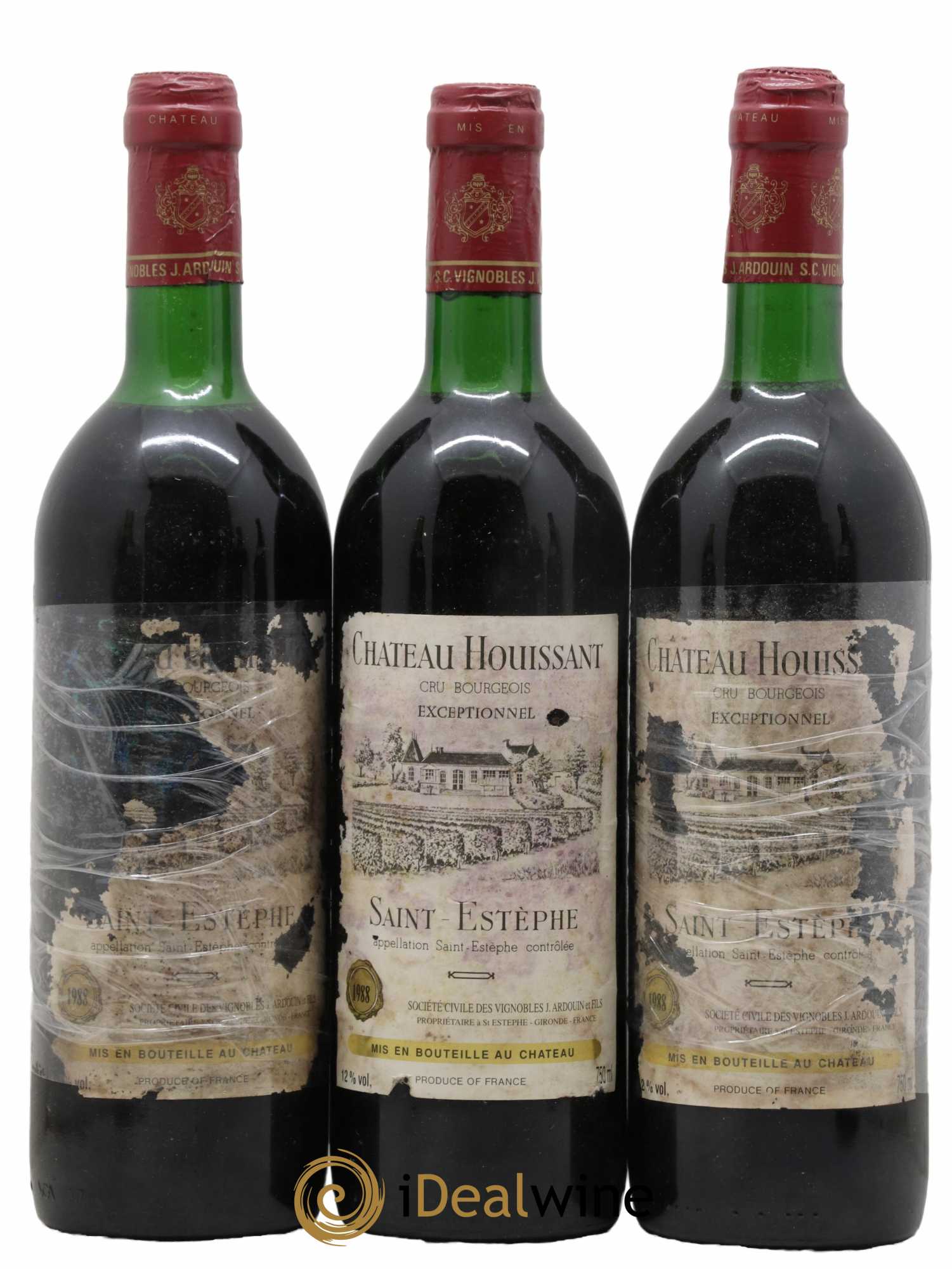 Saint-Estèphe Château Houissant 1988 - Lot de 3 bouteilles - 0