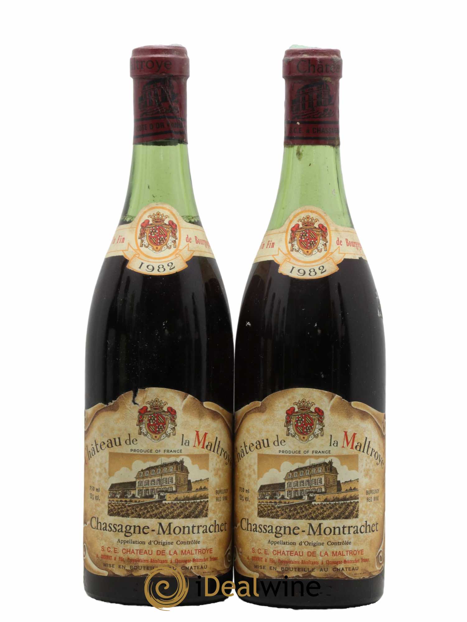 Chassagne-Montrachet Château de la Maltroye 1982 - Lot de 2 bouteilles - 0