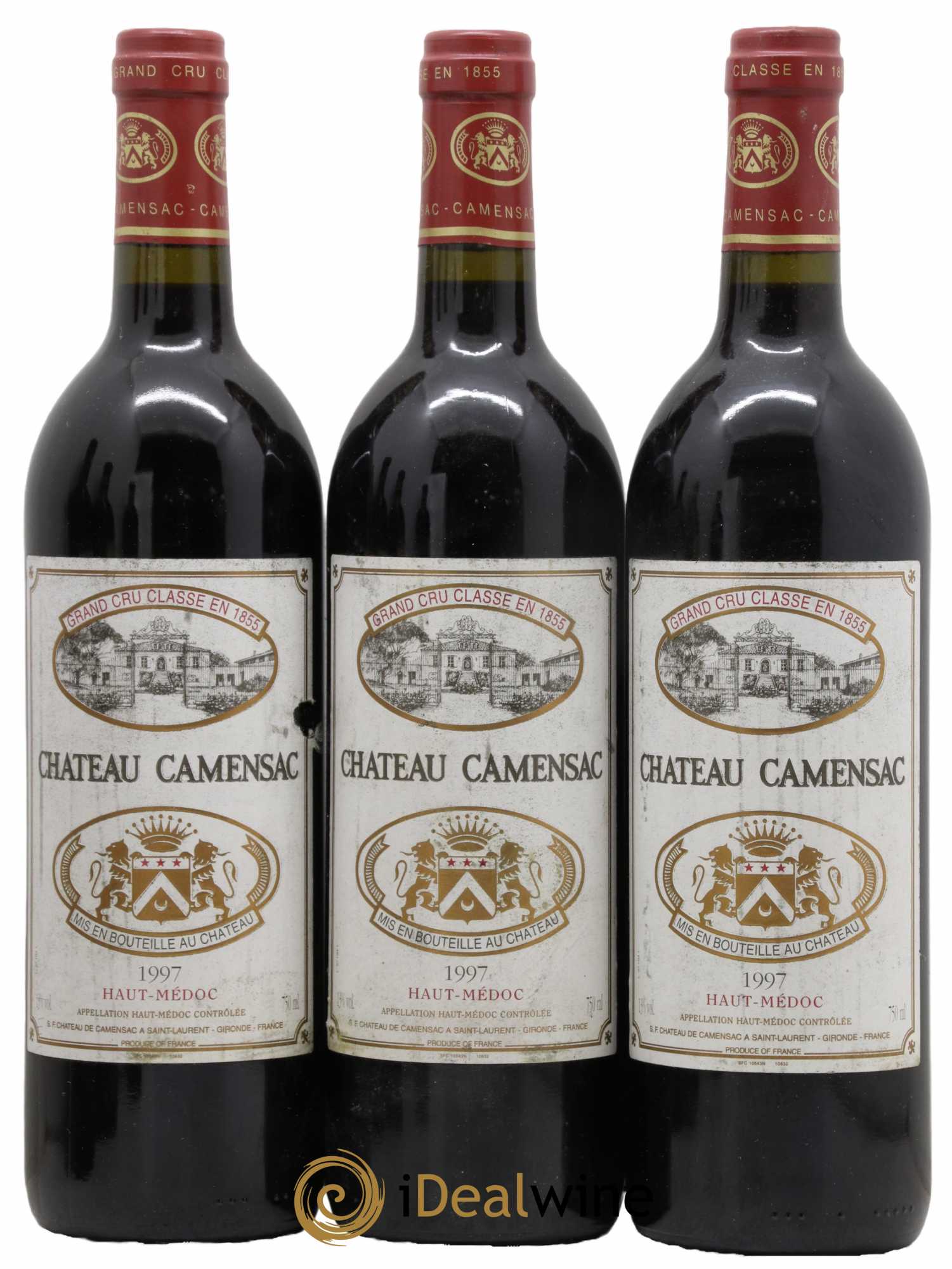 Château Camensac 5ème Grand Cru Classé 1997 - Lot de 3 bouteilles - 0