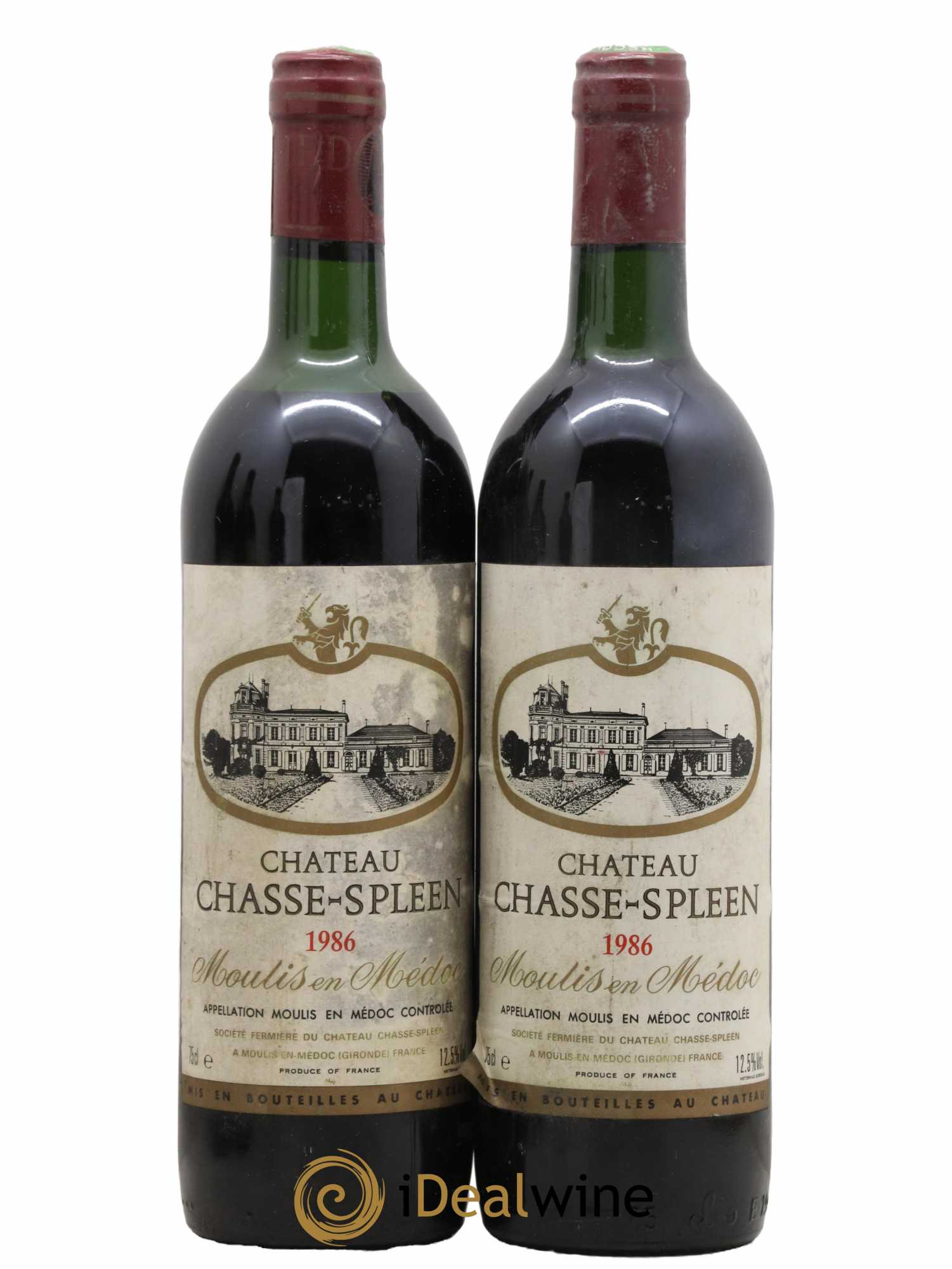 Château Chasse Spleen 1986 - Lot de 2 bouteilles - 0