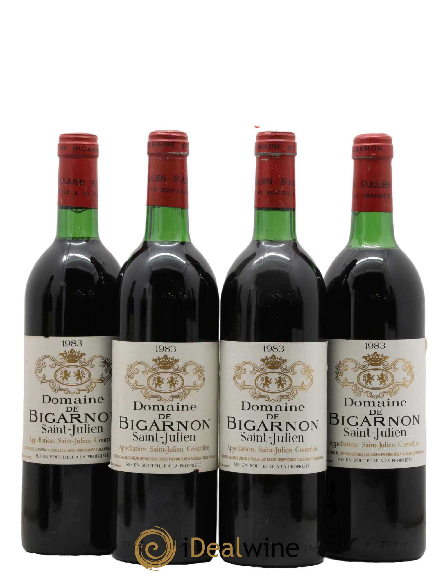 Saint-Julien Domaine De Bigarnon 1983 - Lot de 4 bouteilles - 0