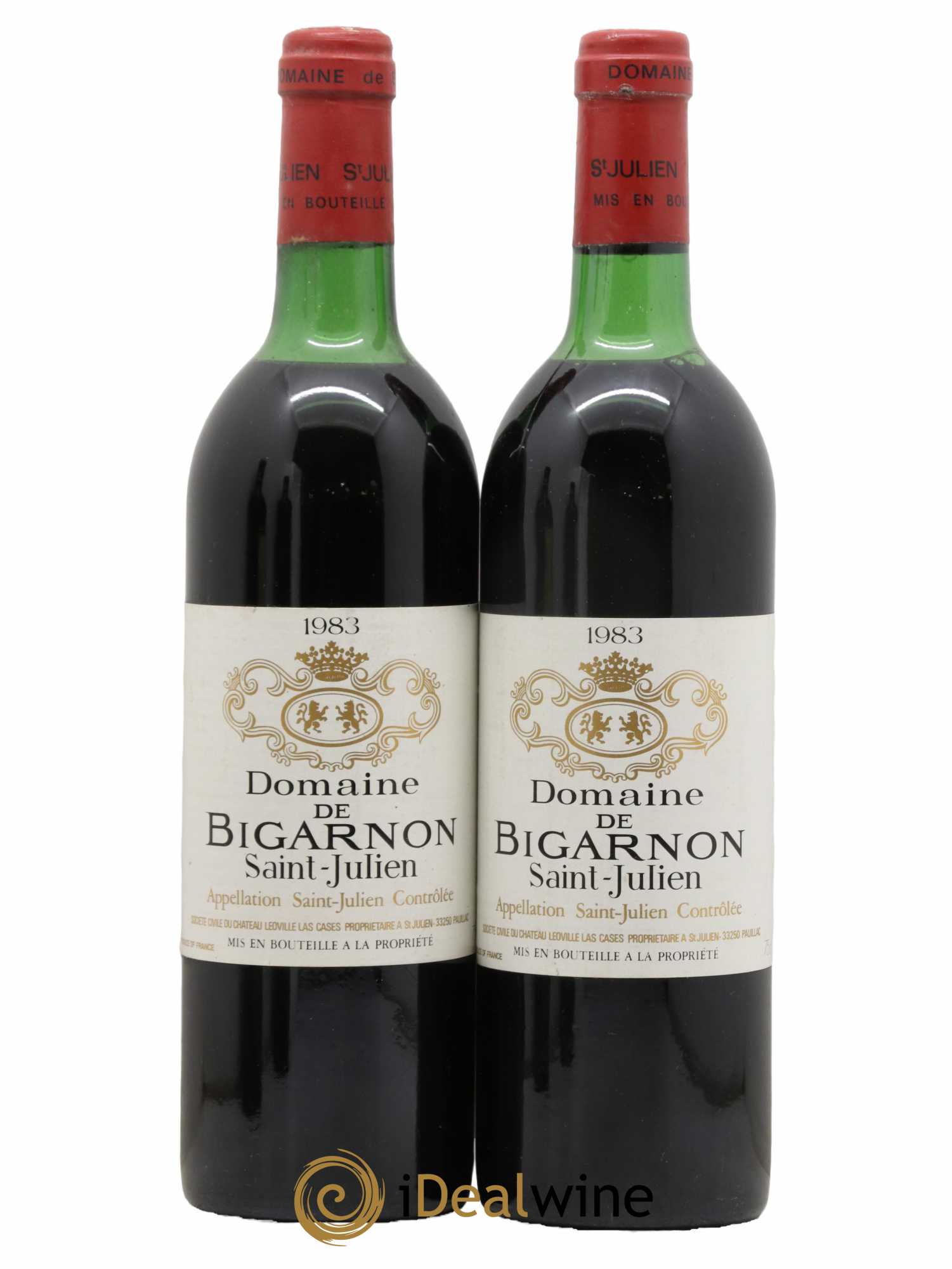 Saint-Julien Domaine De Bigarnon 1983 - Lot de 2 bouteilles - 0