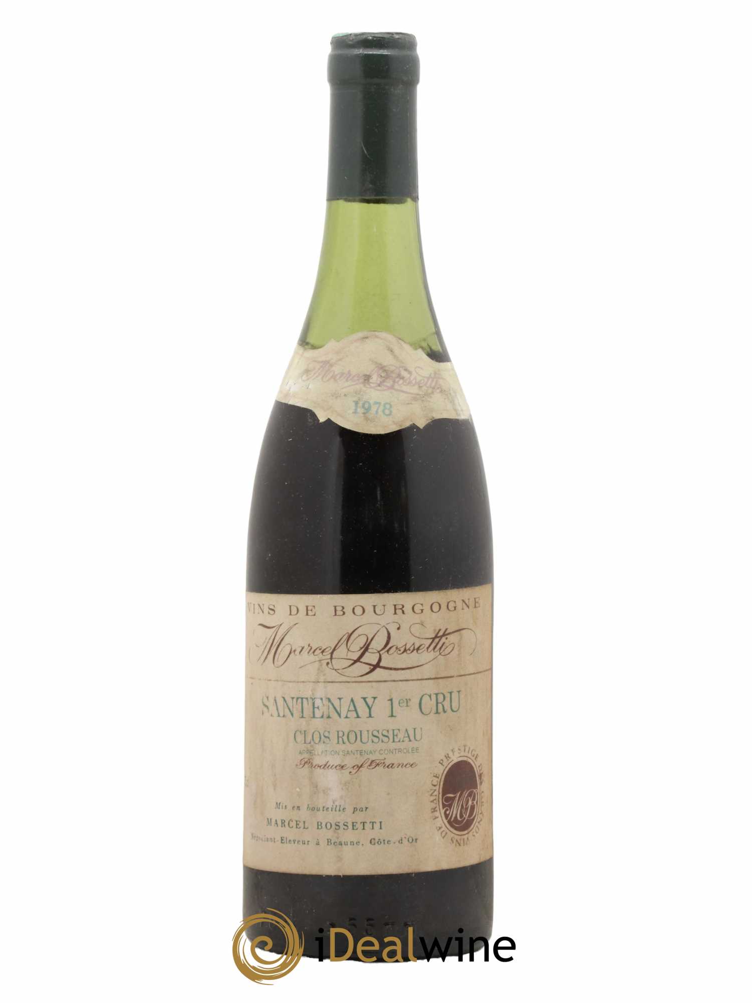 Santenay 1er Cru Clos Rousseau Marcel Bossetti 1978 - Posten von 1 Flasche - 0