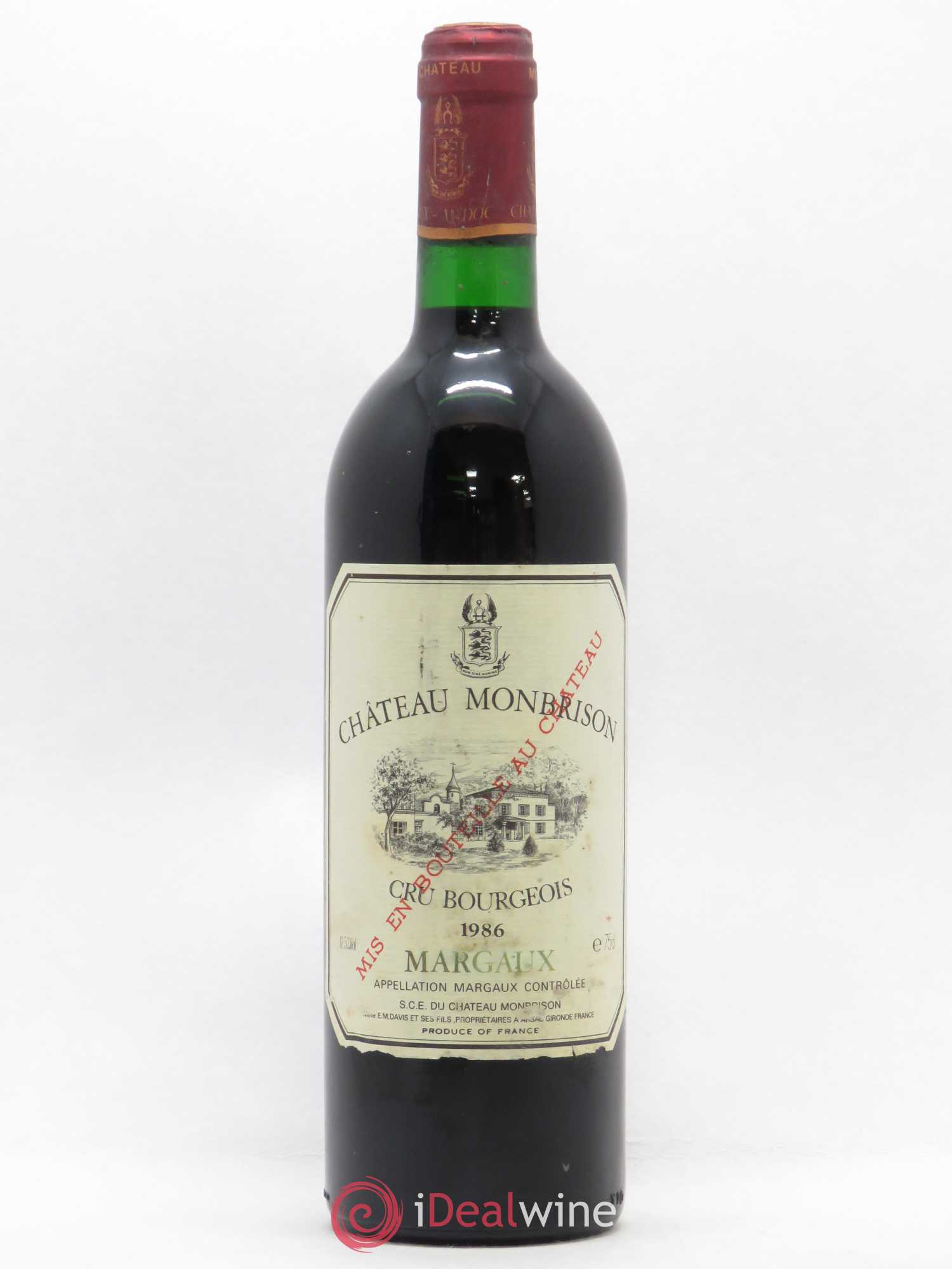 Château Monbrison 1986 - Lot de 1 bouteille - 0