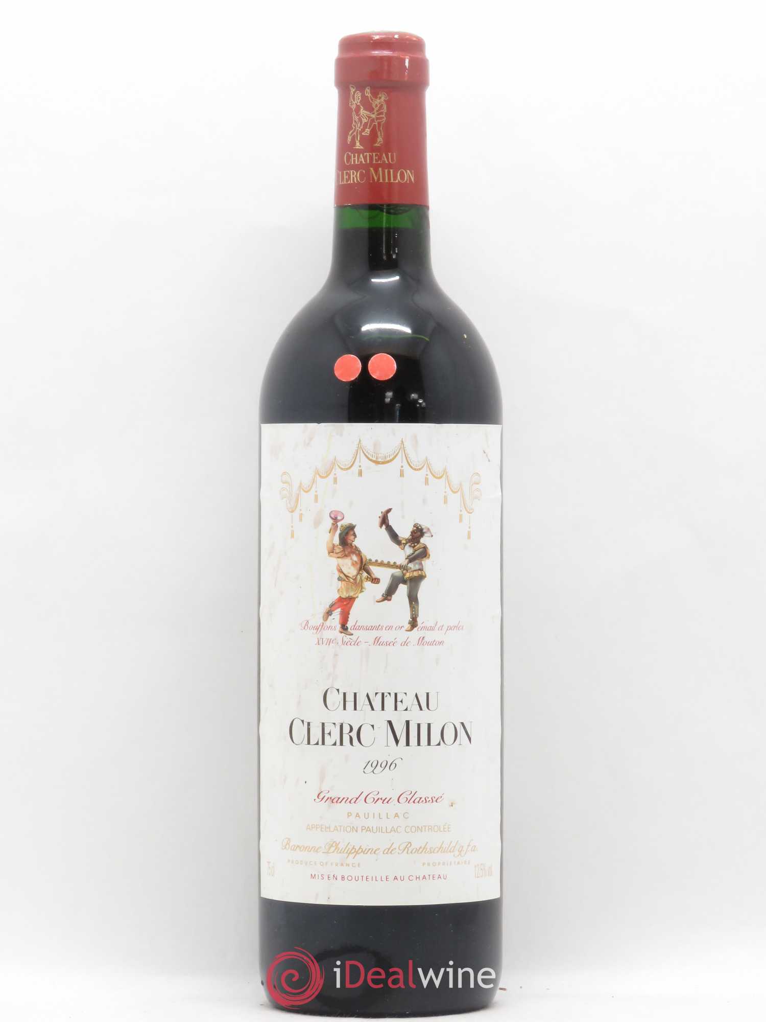 Château Clerc Milon 5ème Grand Cru Classé 1996 - Lot de 1 bouteille - 0