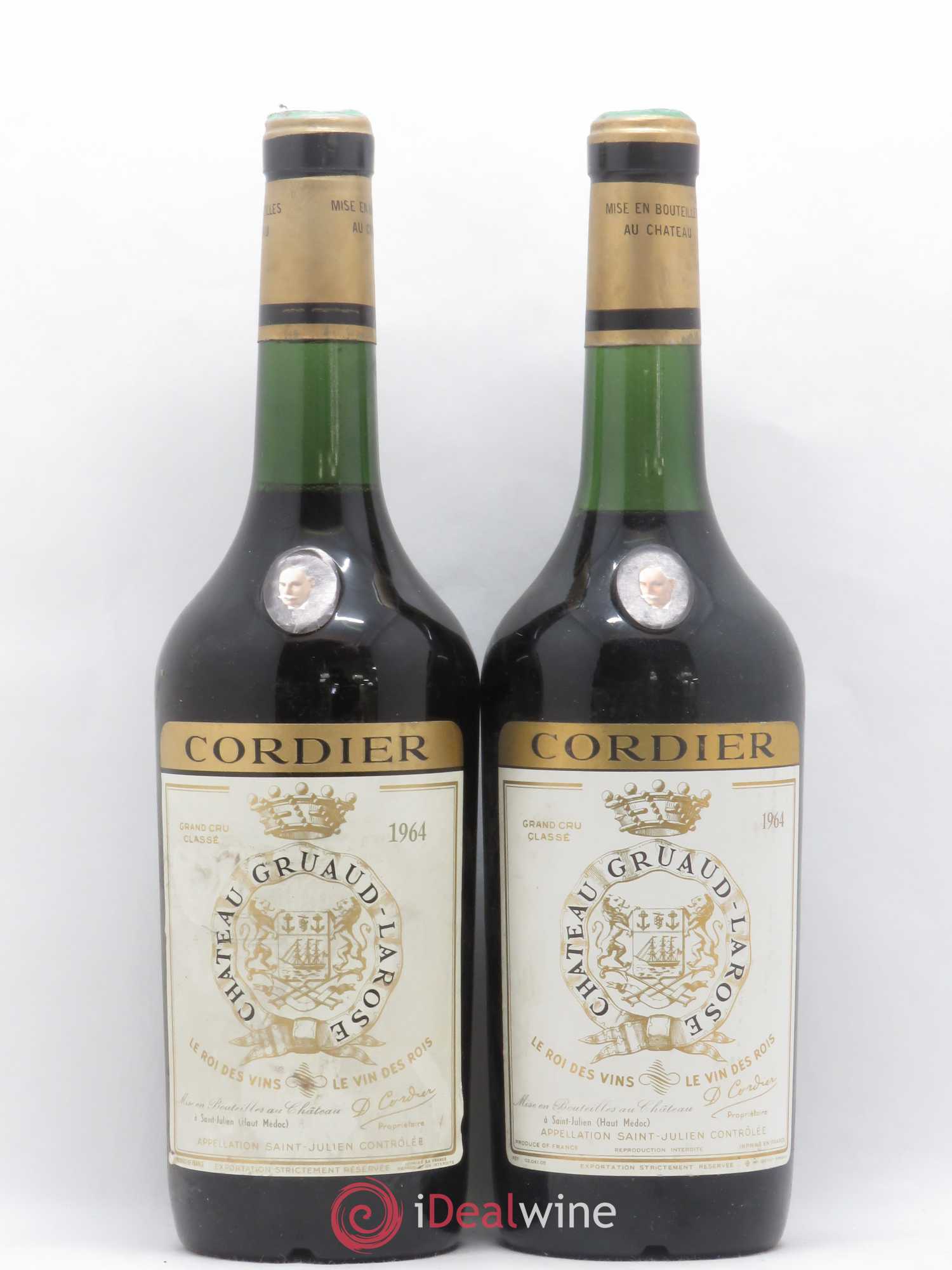 Château Gruaud Larose 2ème Grand Cru Classé 1964 - Lot de 2 bouteilles - 0