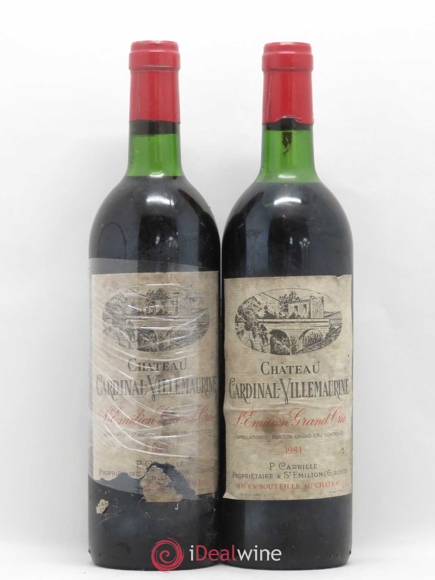 Saint-Émilion Grand Cru Château Cardinal Villemaurine 1981 - Lot de 1 bouteille - 0