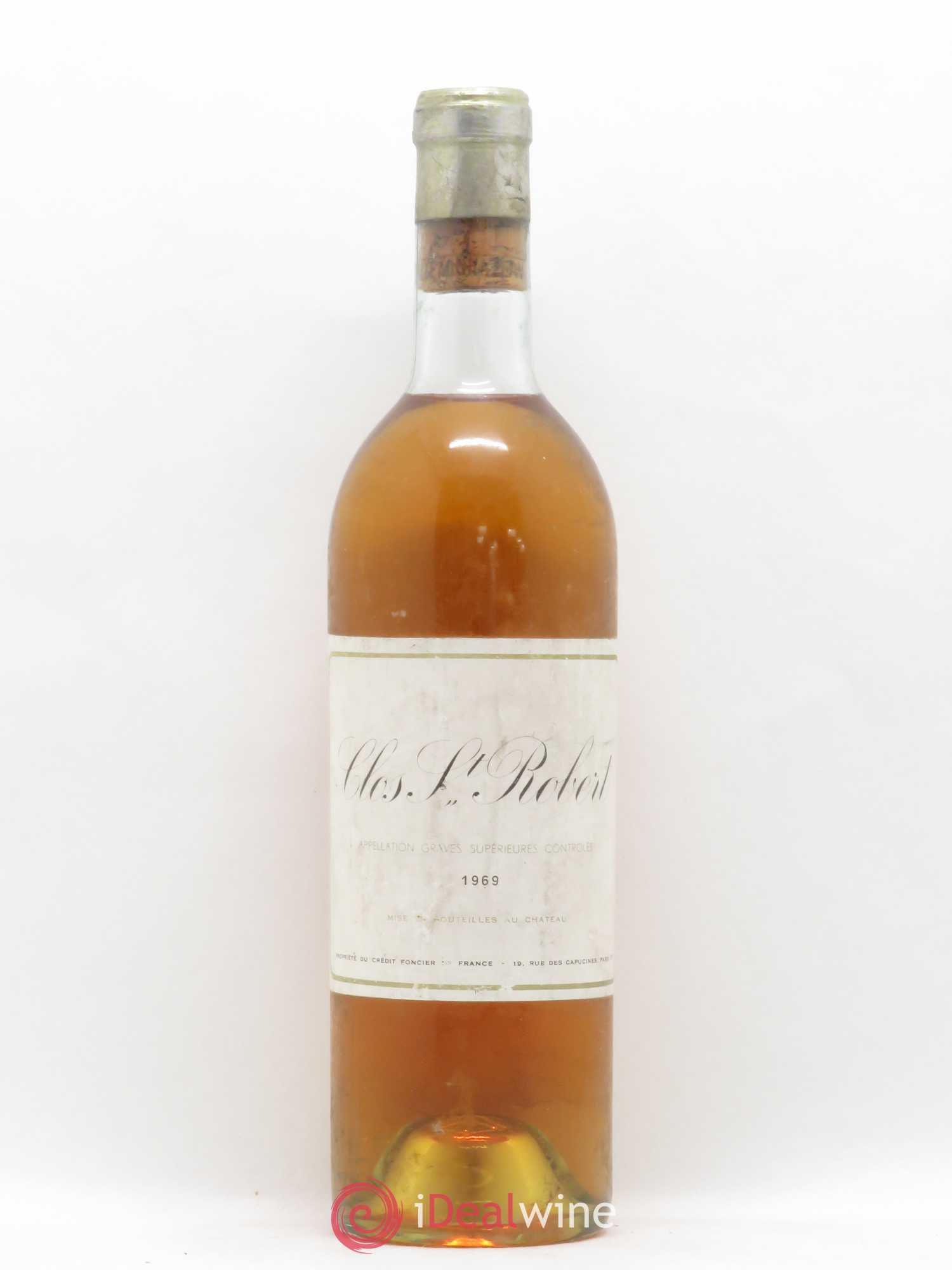 Graves Clos St Robert (sans prix de réserve) 1969 - Lot de 1 bouteille - 0