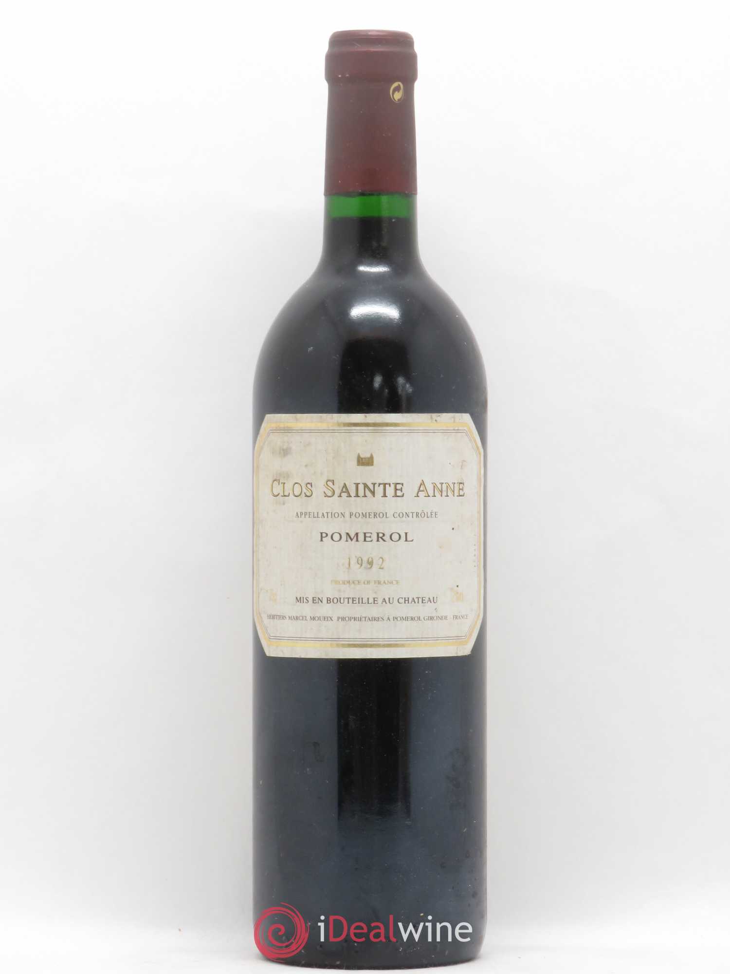 Pomerol Château Clos St Anne (sans prix de réserve) 1992 - Posten von 1 Flasche - 0