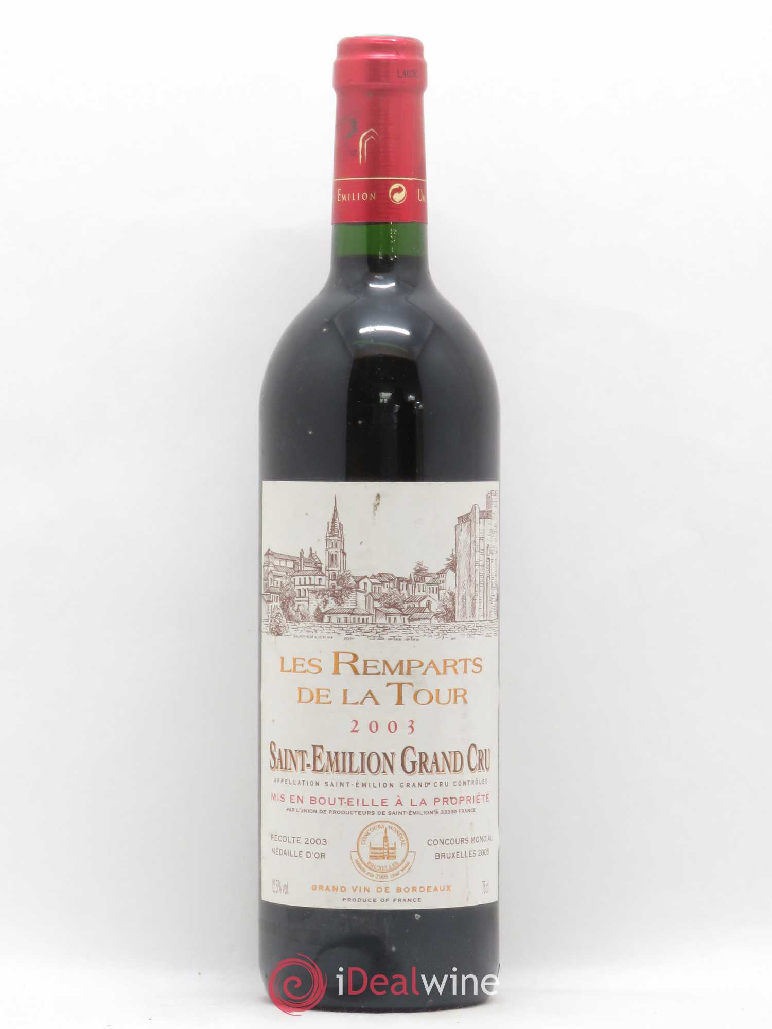 Saint-Émilion Grand Cru Château Les Remparts de la Tour 2003 - Lot de 1 bouteille - 0