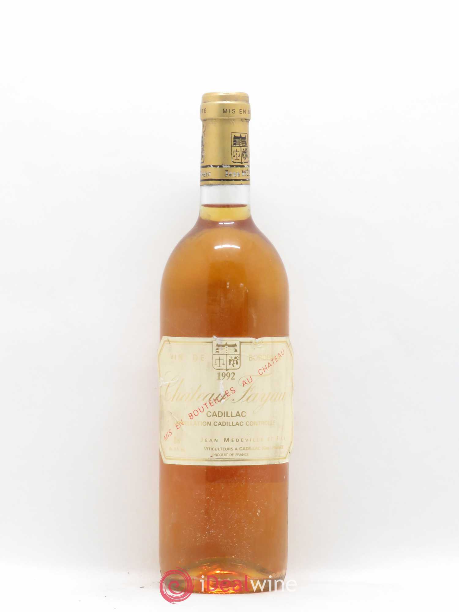 Cadillac Château Fayau Jean Medeville (sans prix de réserve) 1992 - Posten von 1 Flasche - 0