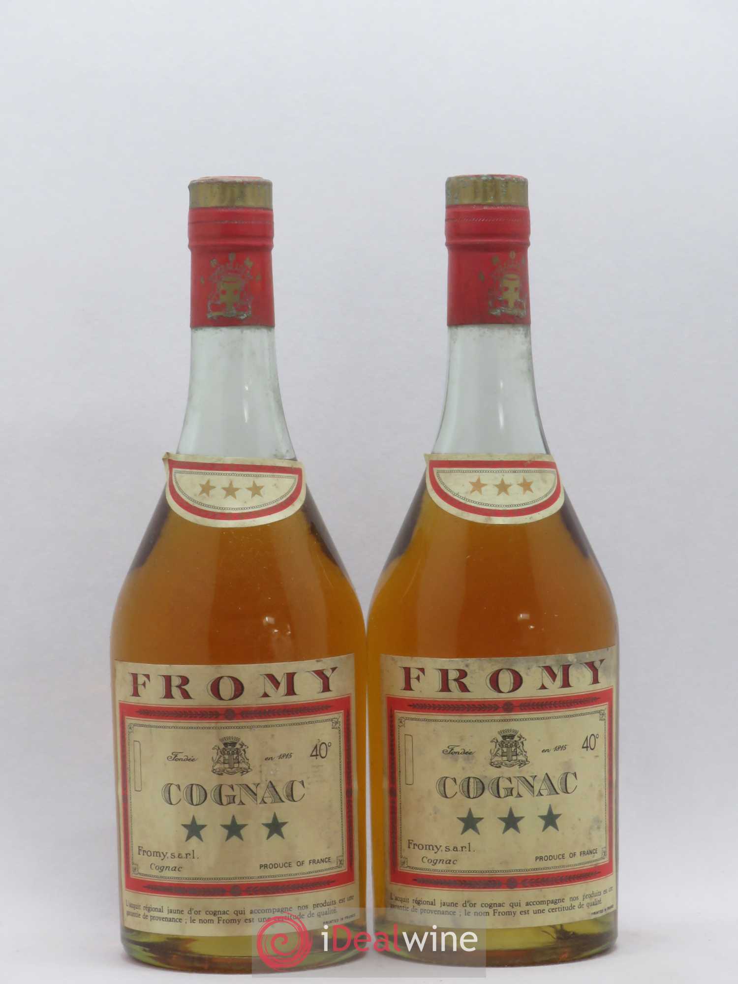 Cognac Fromy Tres Vieux 40° (sans prix de réserve) - Posten von 2 Flaschen - 0