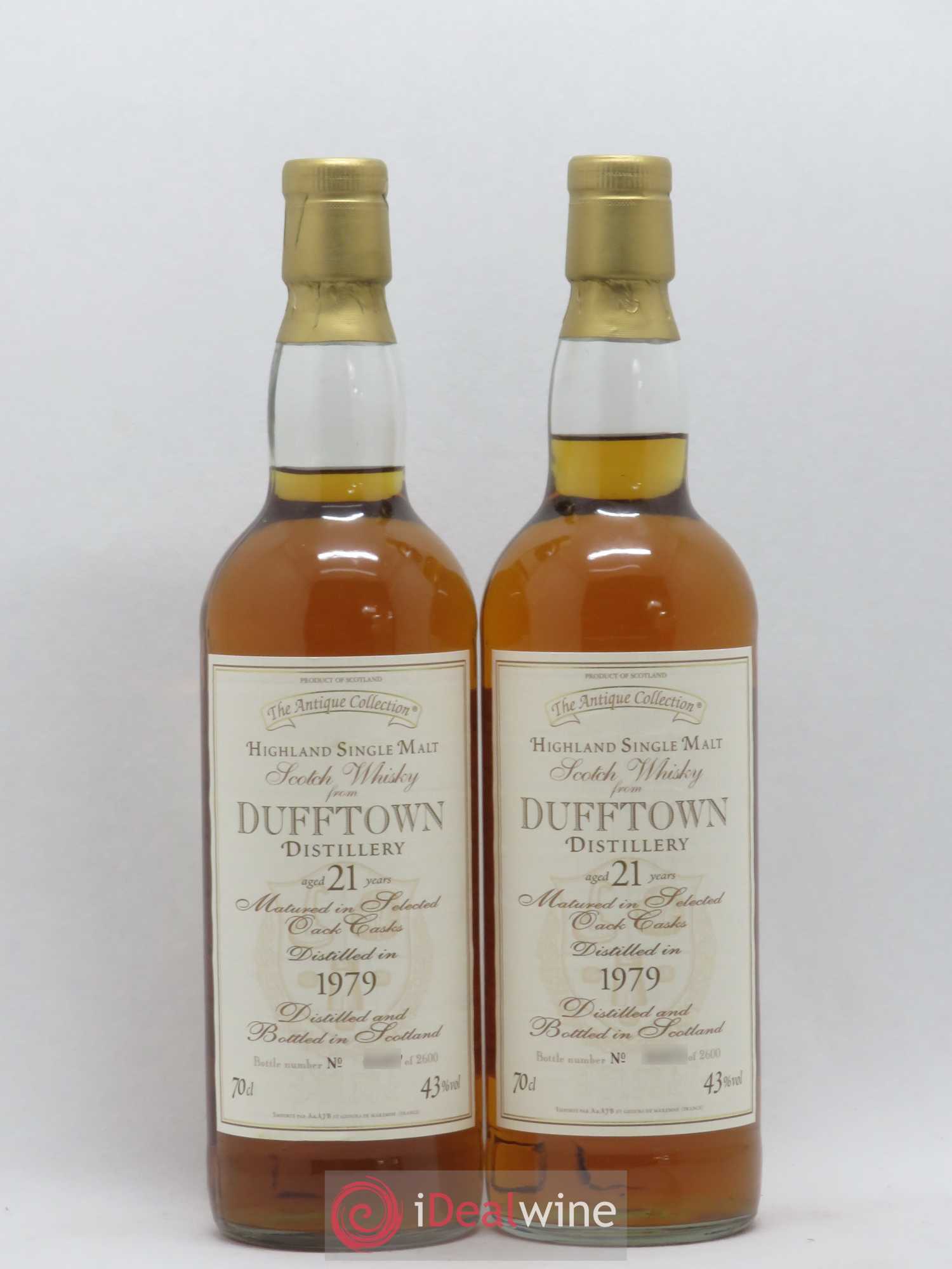 Whisky Dufftown Scotch 21 ans 43° 1979 - Posten von 2 Flaschen - 0
