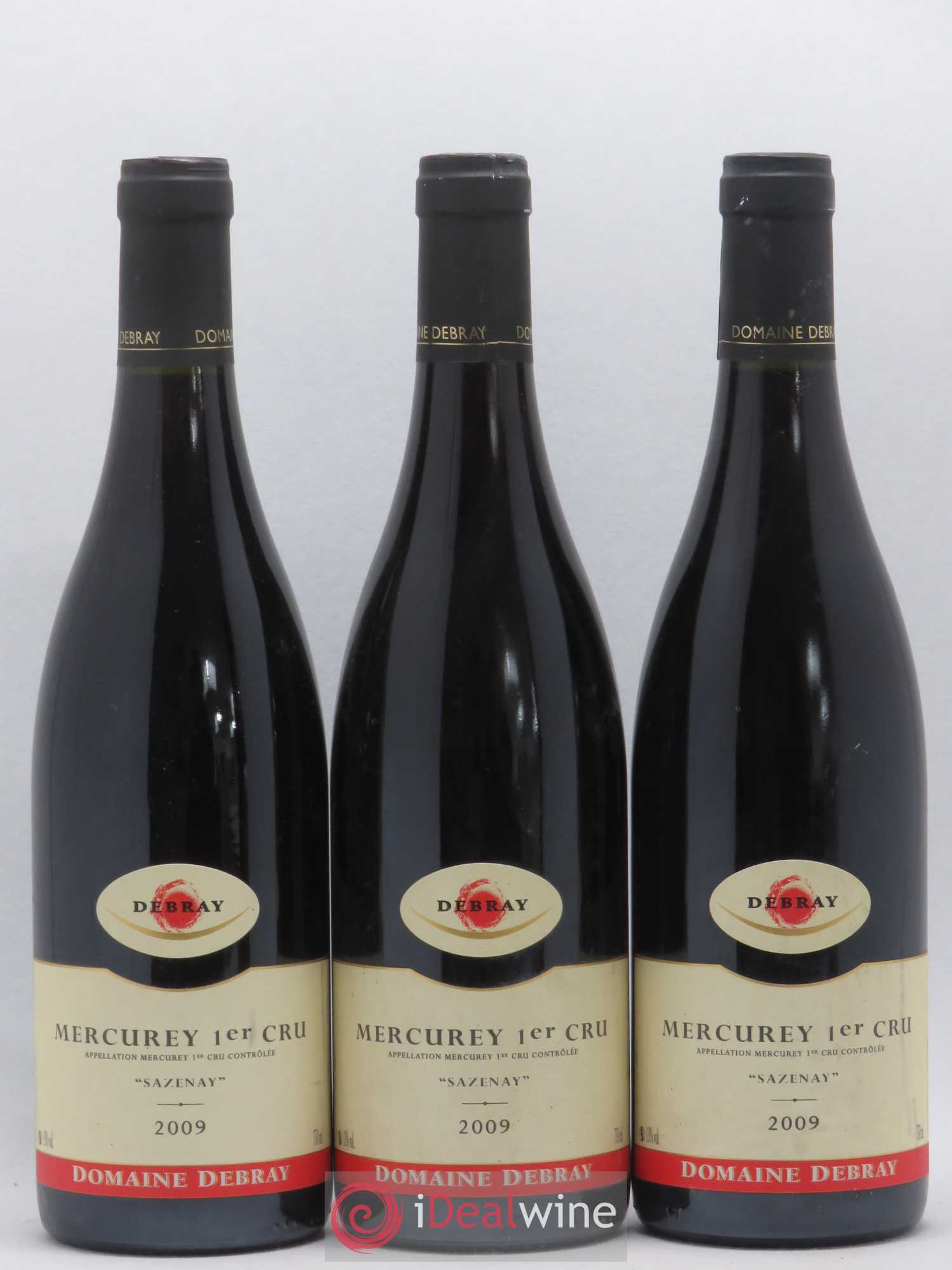 Mercurey 1er Cru Sazenay Domaine Debray 2009 - Lot de 3 bouteilles - 0
