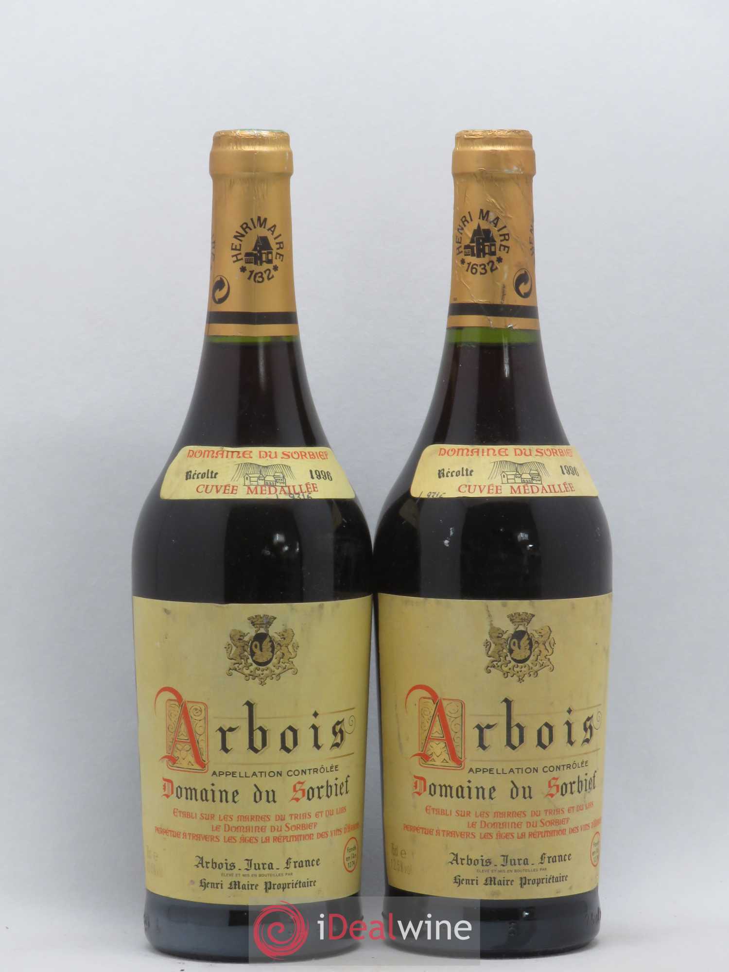 Arbois Château du Sorbief Henri Maire 1996 - Posten von 2 Flaschen - 0