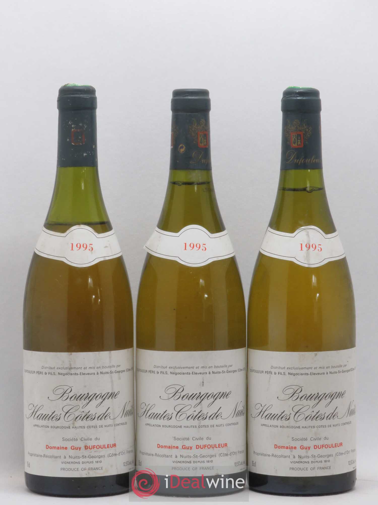 Hautes-Côtes de Nuits Domaine Guy Dufouleur 1995 - Posten von 3 Flaschen - 0