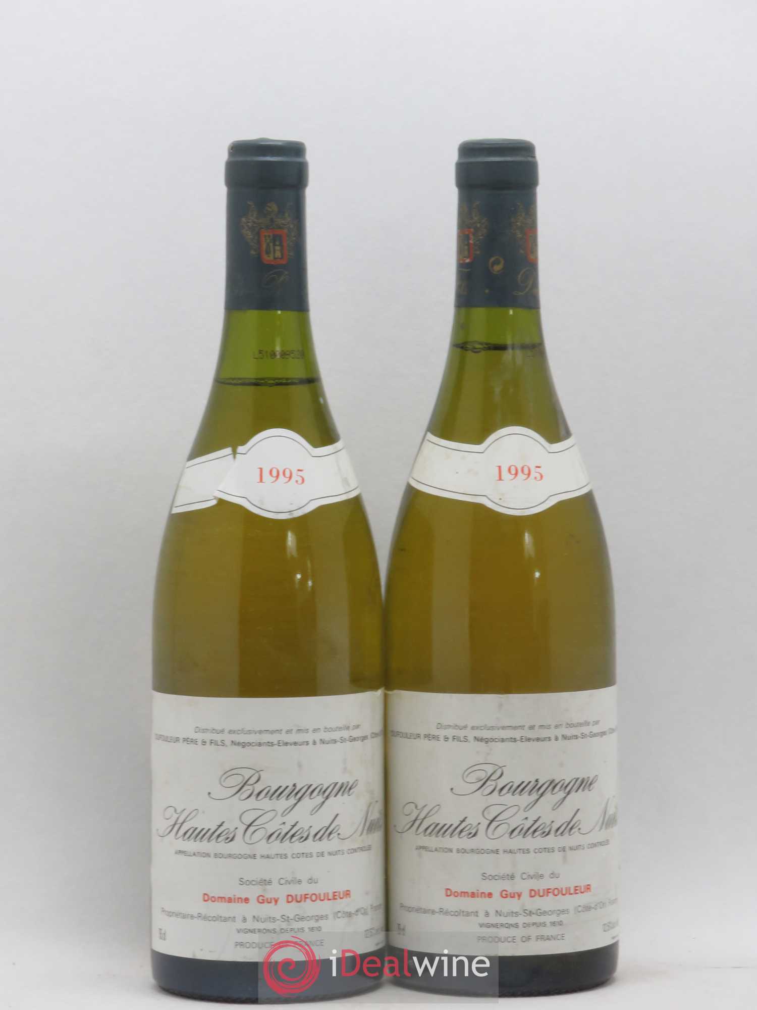 Hautes-Côtes de Nuits Domaine Guy Dufouleur 1995 - Posten von 2 Flaschen - 0
