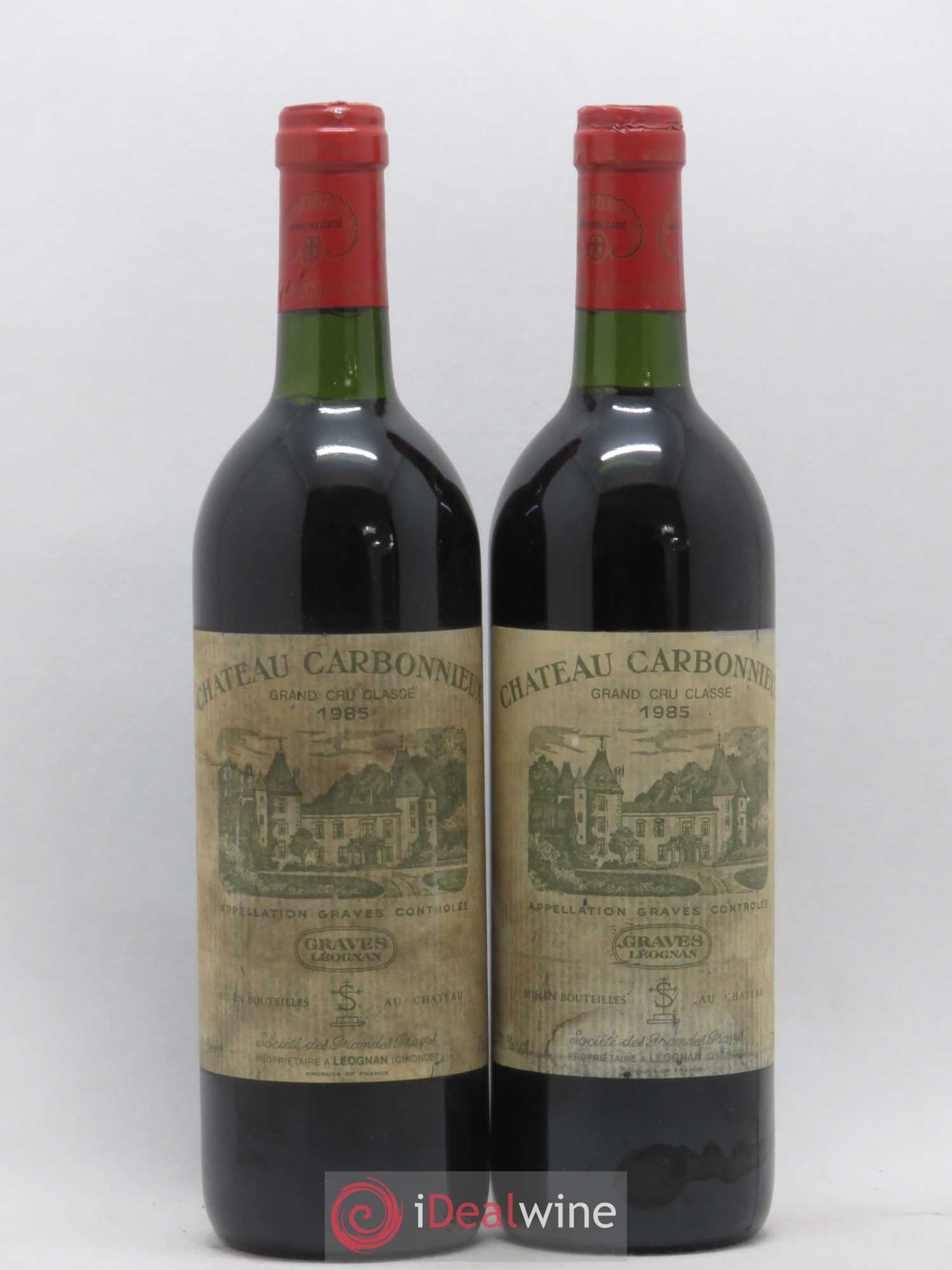 Château Carbonnieux Cru Classé de Graves 1985 - Lot de 2 bouteilles - 0