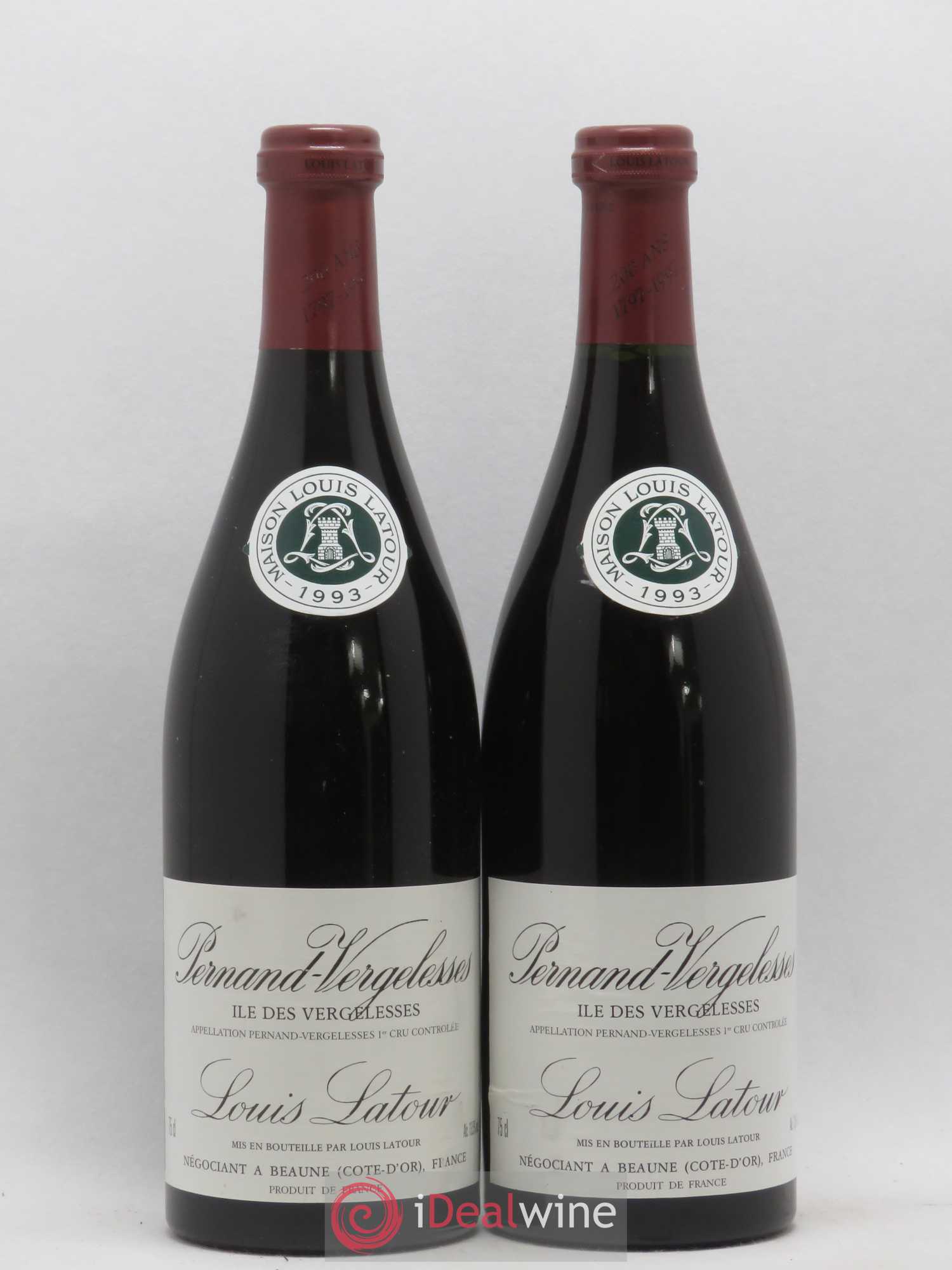 Pernand-Vergelesses 1er Cru Ile des Vergelesses Louis Latour 1993 - Posten von 2 Flaschen - 0