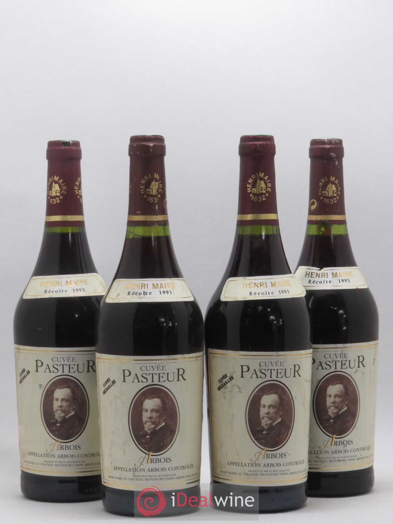 Arbois Cuvée du pasteur Henri Maire 1993 - Posten von 4 Flaschen - 0