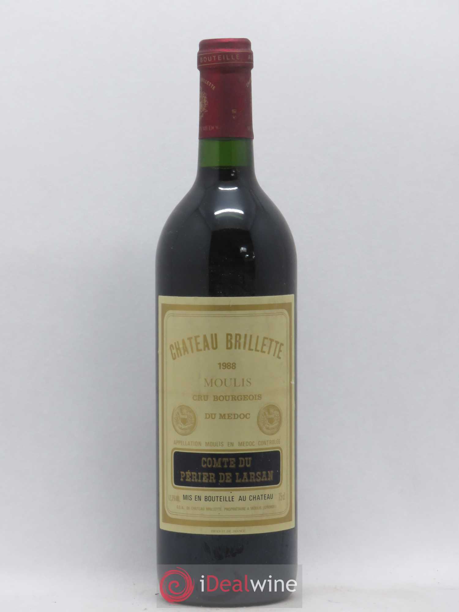 Château Brillette Cru Bourgeois 1988 - Lot de 1 bouteille - 0