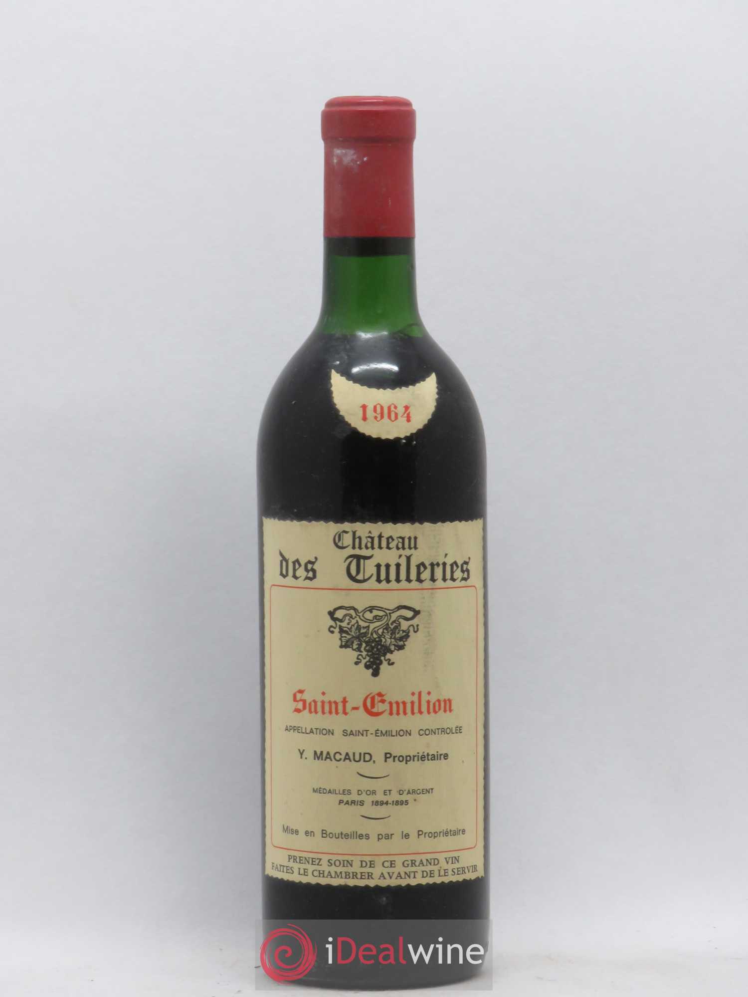 Château les Tuileries Cru Bourgeois 1964 - Lot de 1 bouteille - 0