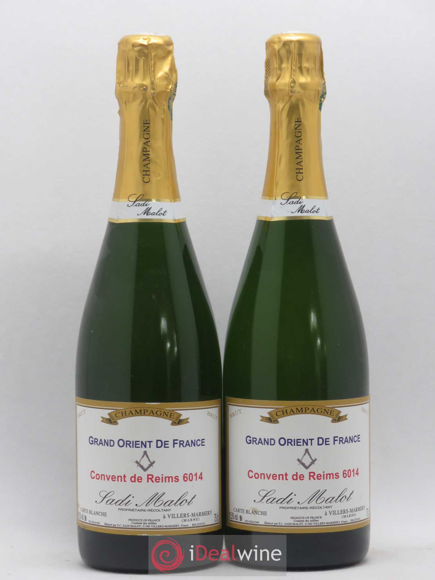 Champagne Grand Orient de France Convent de Reims 6014 - Posten von 2 Flaschen - 0