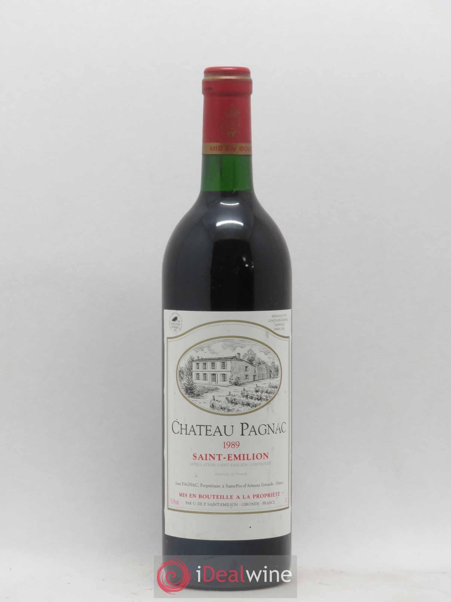 Saint-Émilion Château Pagnac 1989 - Lot de 1 bouteille - 0