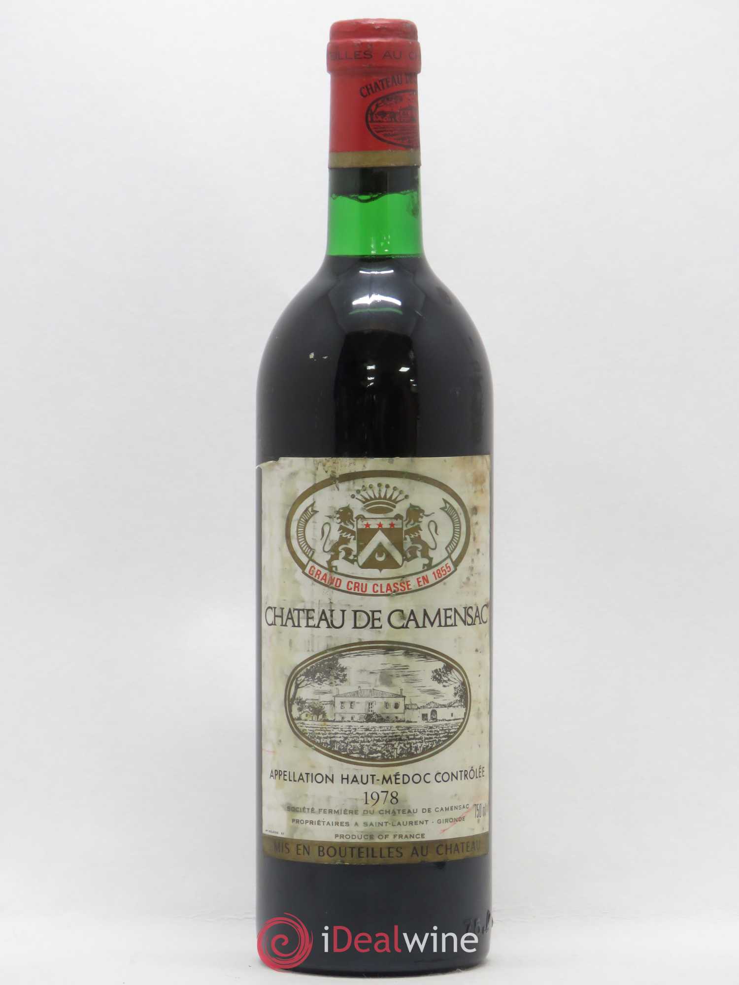 Château Camensac 5ème Grand Cru Classé 1978 - Lot de 1 bouteille - 0
