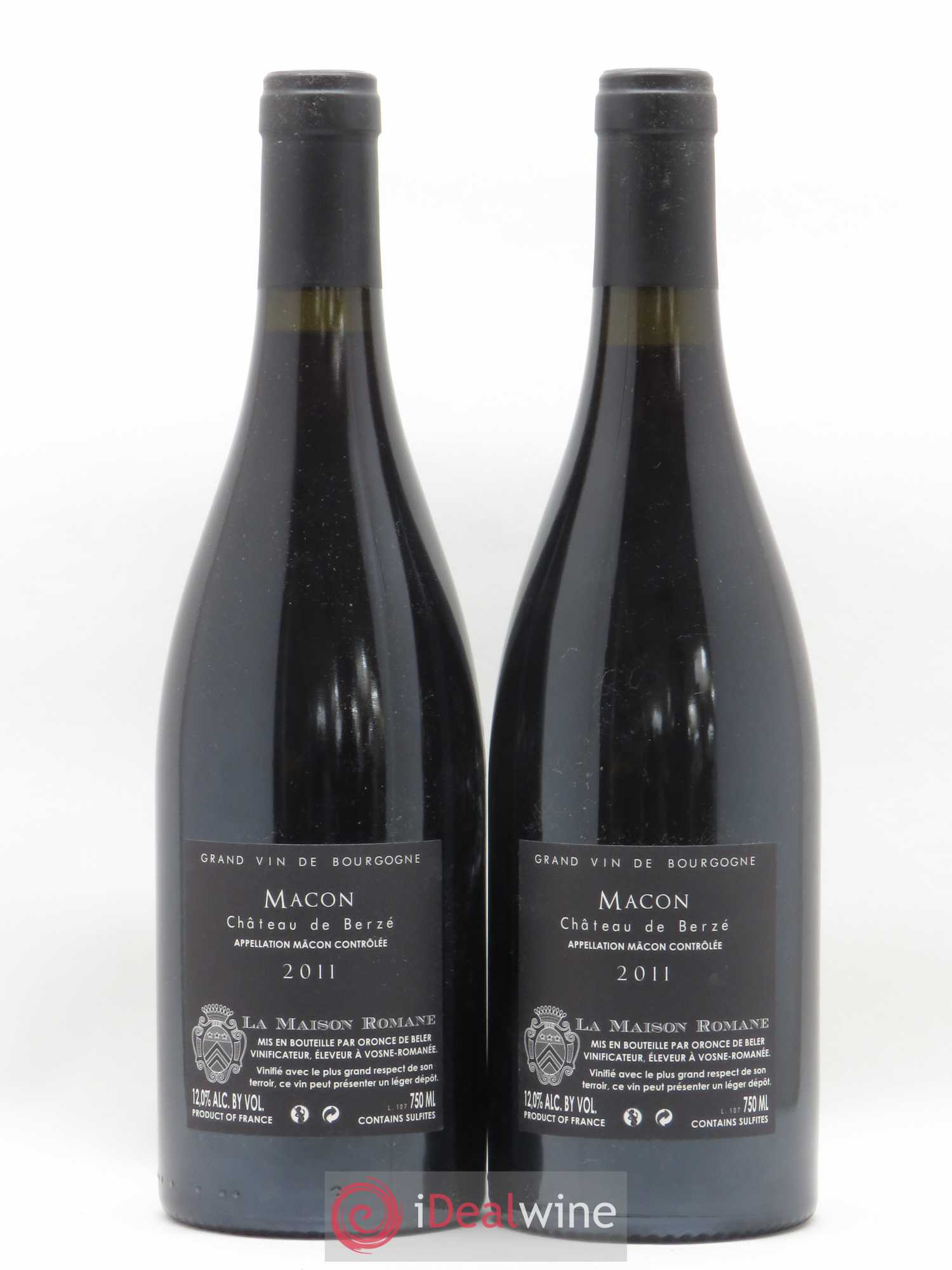 Mâcon Le Rouge Château de Berzé La Maison Romane 2011 - Posten von 2 Flaschen - 1