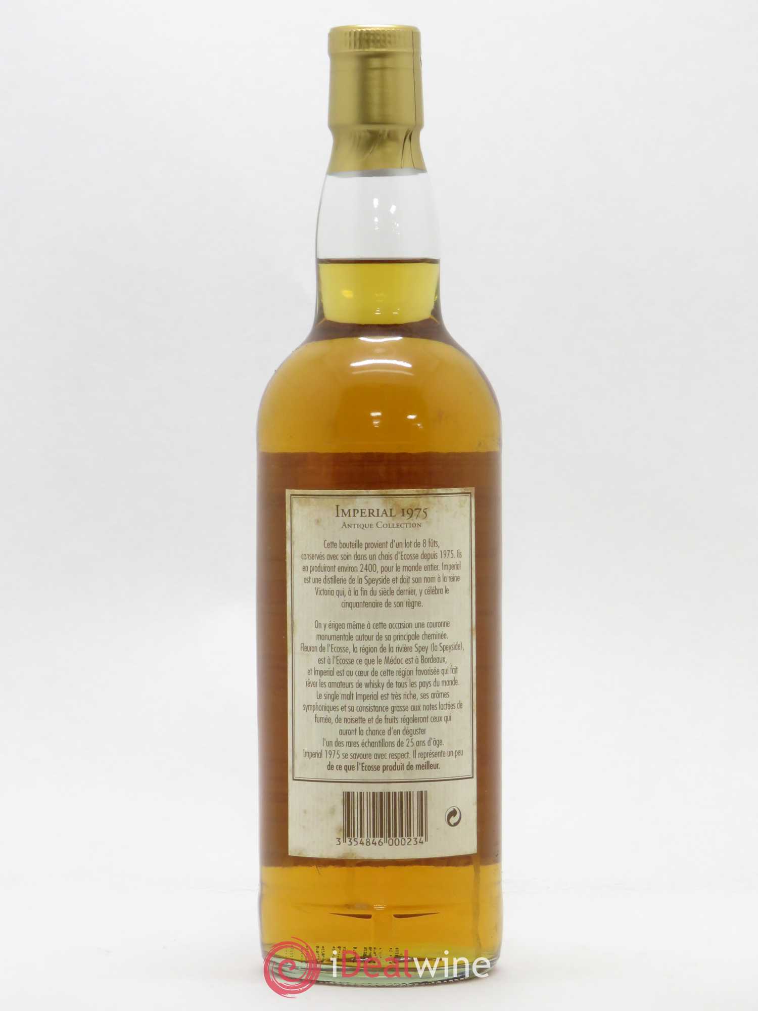 Whisky Imperial The Antique Collection Highland Single Malt 25 ans d'âge 1975 - Lot de 1 bouteille - 1