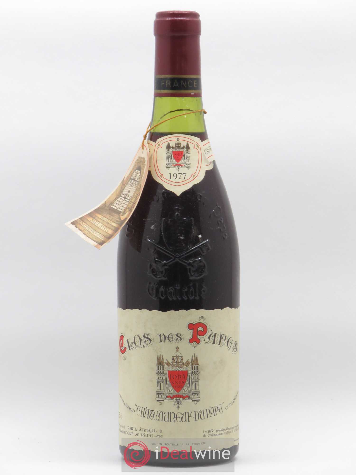 Châteauneuf-du-Pape Clos des Papes - Paul Avril 1977 - Lot de 1 bouteille - 0