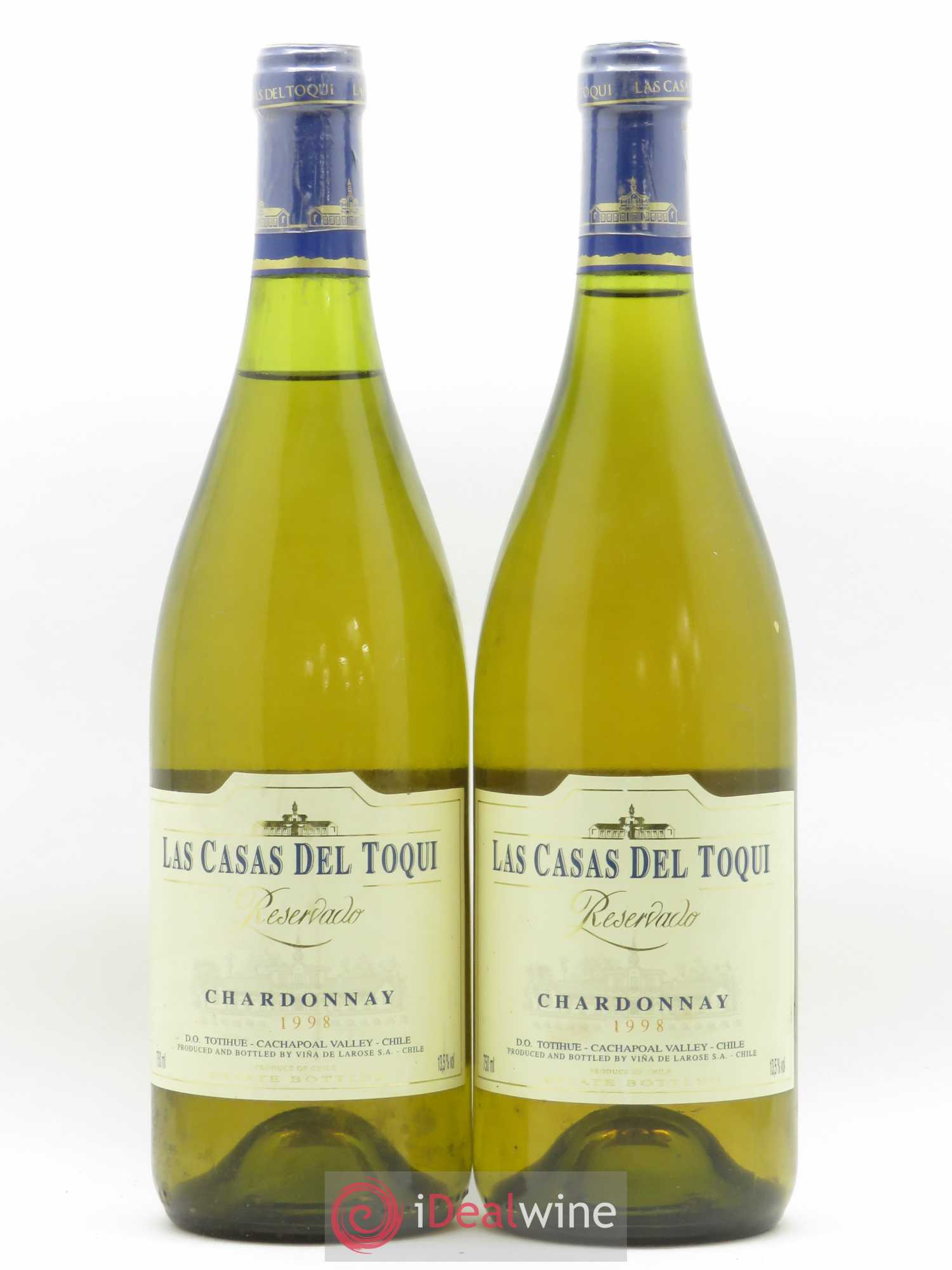 Chili Chardonnay Reservado Las Casas del Toqui Cachapoal Valley 1998 - Posten von 2 Flaschen - 0