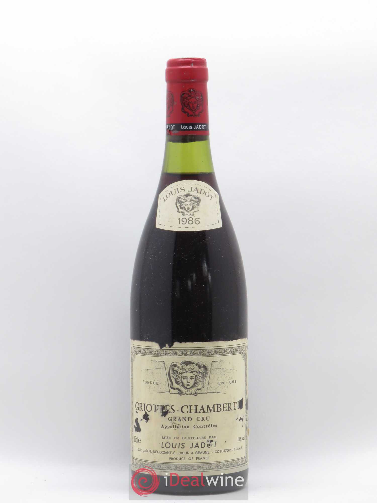 Griotte-Chambertin Grand Cru Maison Louis Jadot 1986 - Lot de 1 bouteille - 0