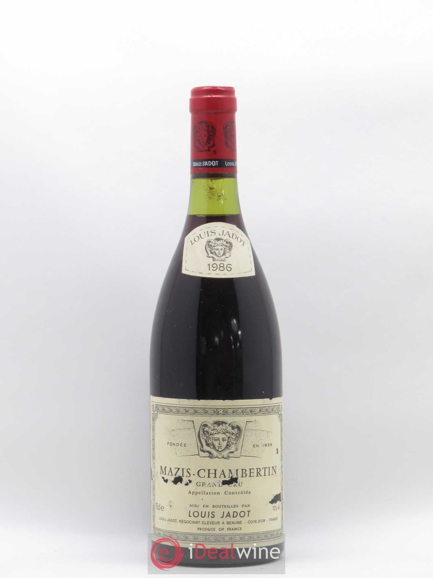 Mazis-Chambertin Grand Cru Louis Jadot 1986 - Lot de 1 bouteille - 0