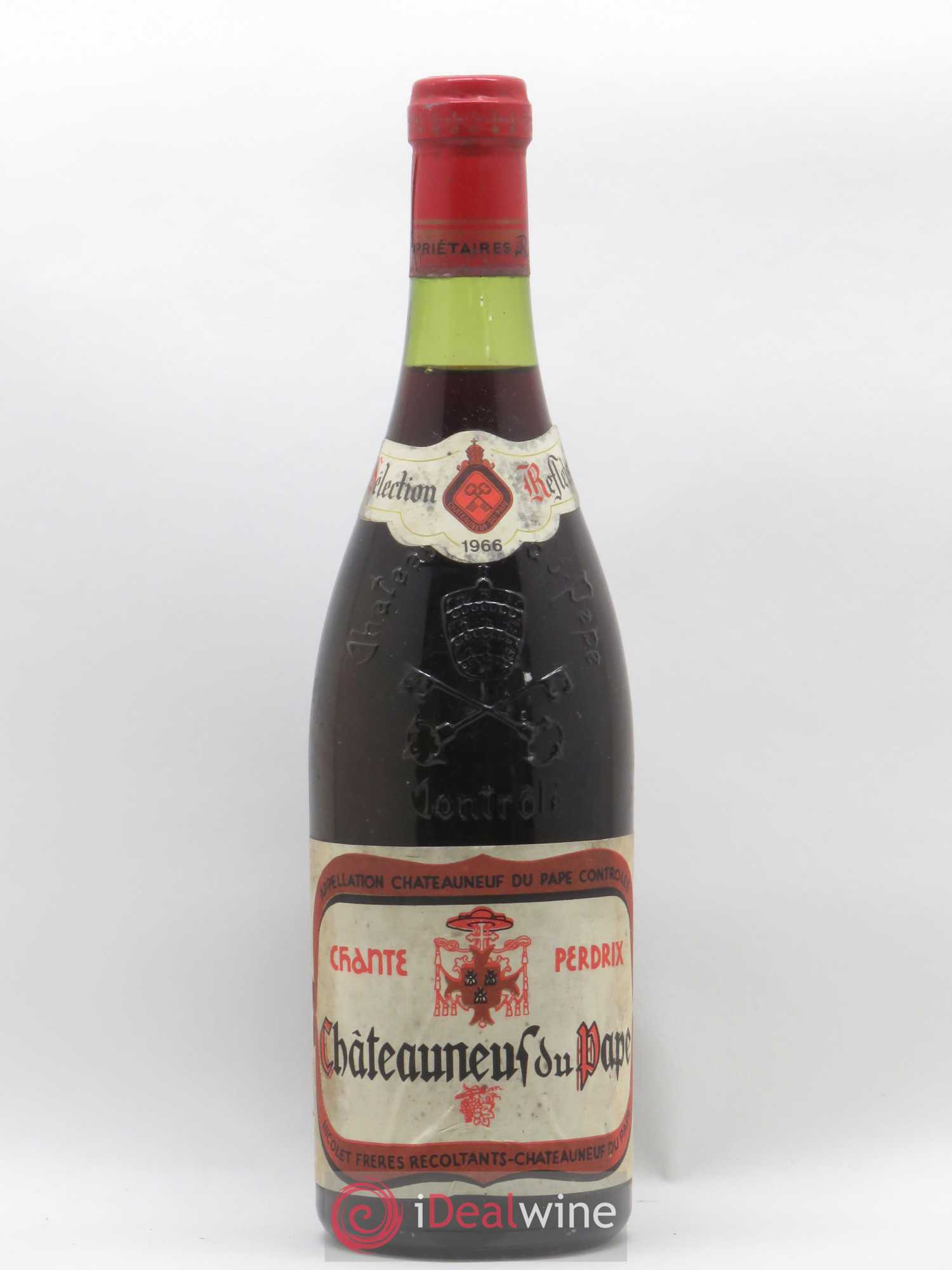 Châteauneuf-du-Pape Chante Perdrix Nicolet Frères 1966 - Posten von 1 Flasche - 0