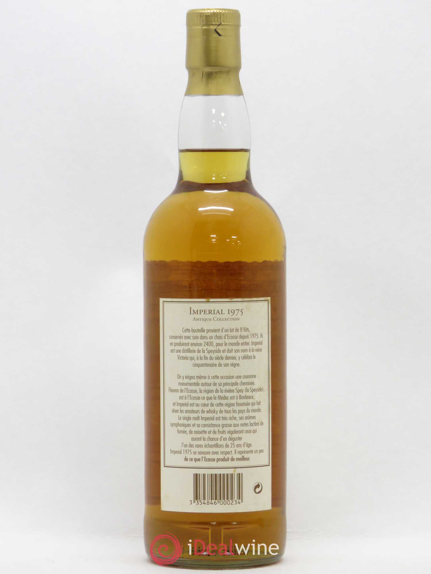 Whisky Imperial The Antique Collection Highland Single Malt 25 ans d'âge 1975 - Lot de 1 bouteille - 1