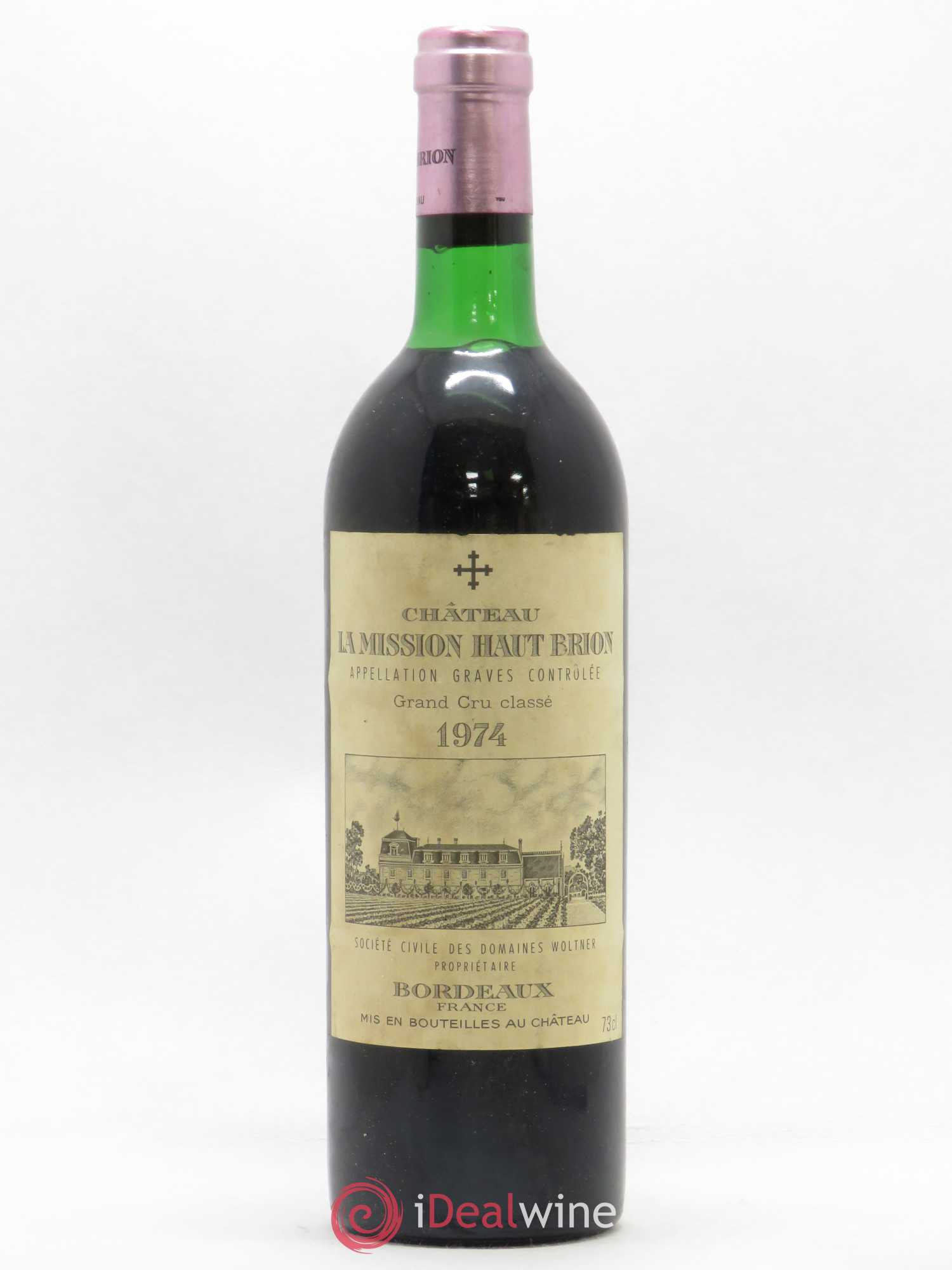 Château la Mission Haut-Brion Cru Classé de Graves 1974 - Lot de 1 bouteille - 0