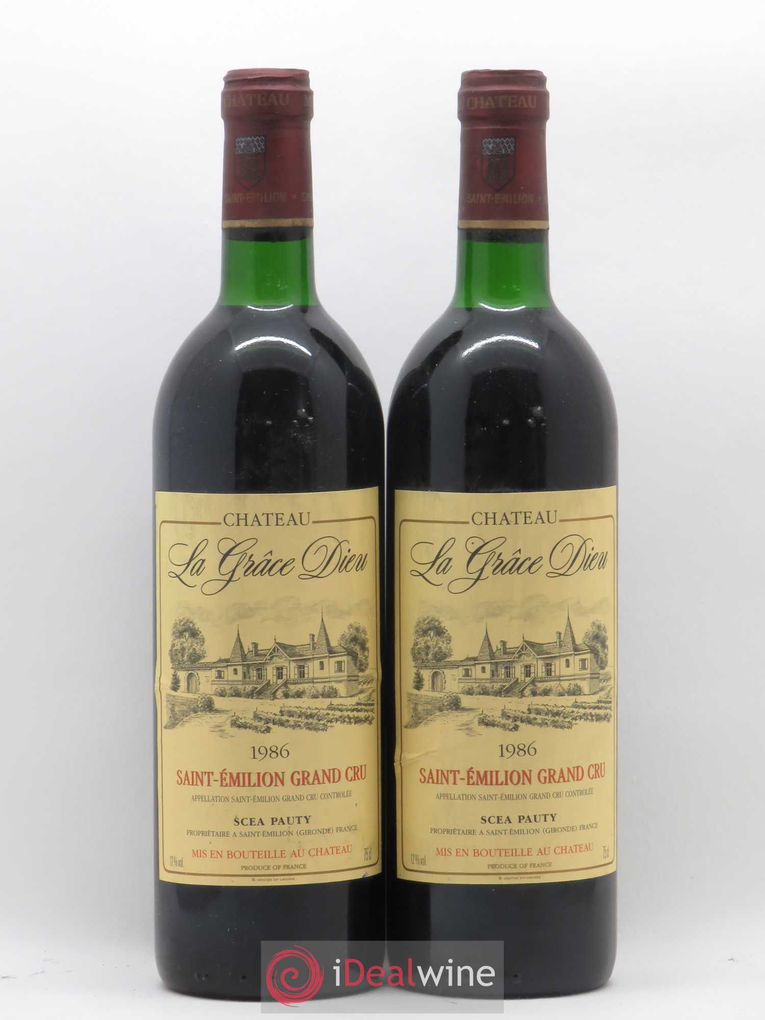 Château la Grâce Dieu 1986 - Lot de 2 bouteilles - 0